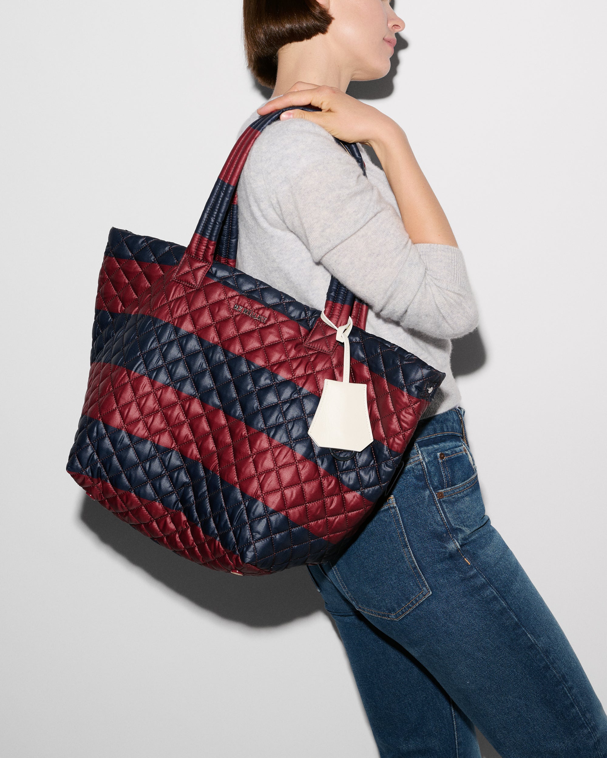 Rugby Stripe Medium Metro Tote Deluxe