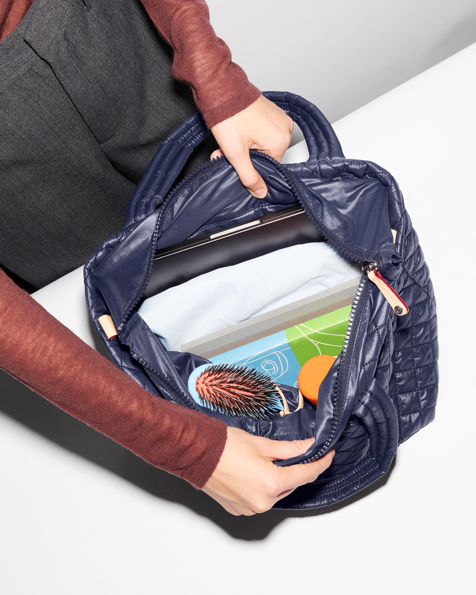 Navy Small Metro Tote Deluxe