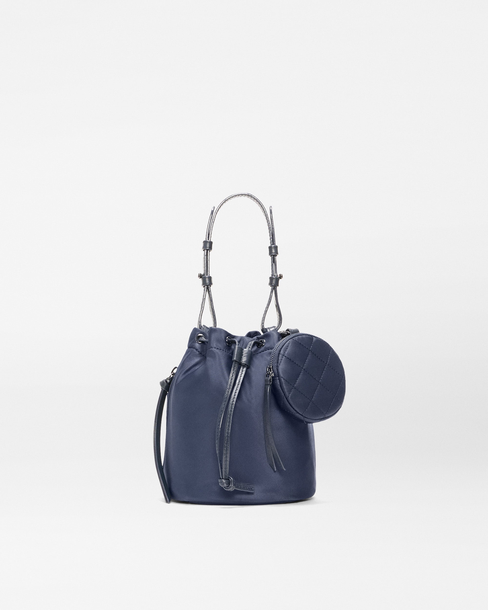 Navy Waverly Bucket Bag