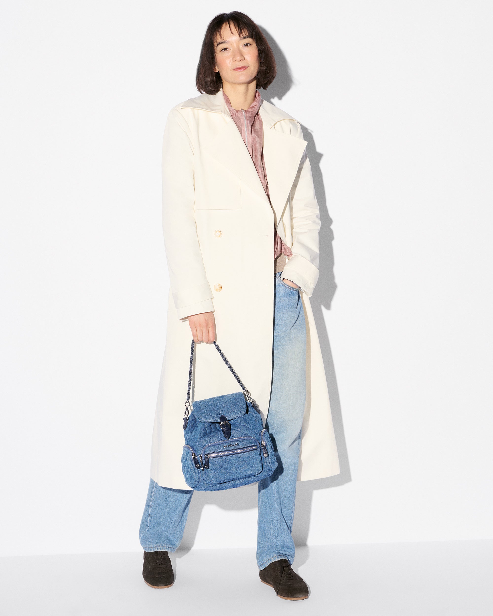 True Blue Denim Mini Crosby Backpack