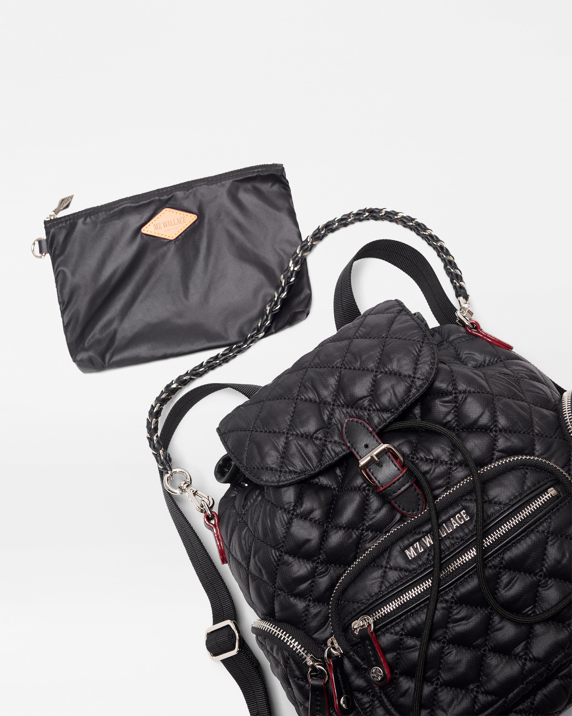 MZ Wallace | Black Mini Crosby Backpack