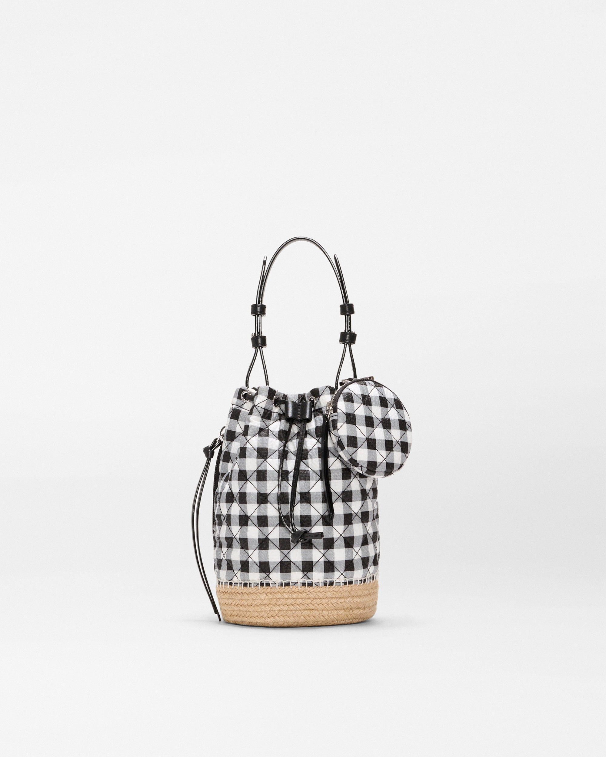Black/White Gingham Waverly Espadrille Bucket