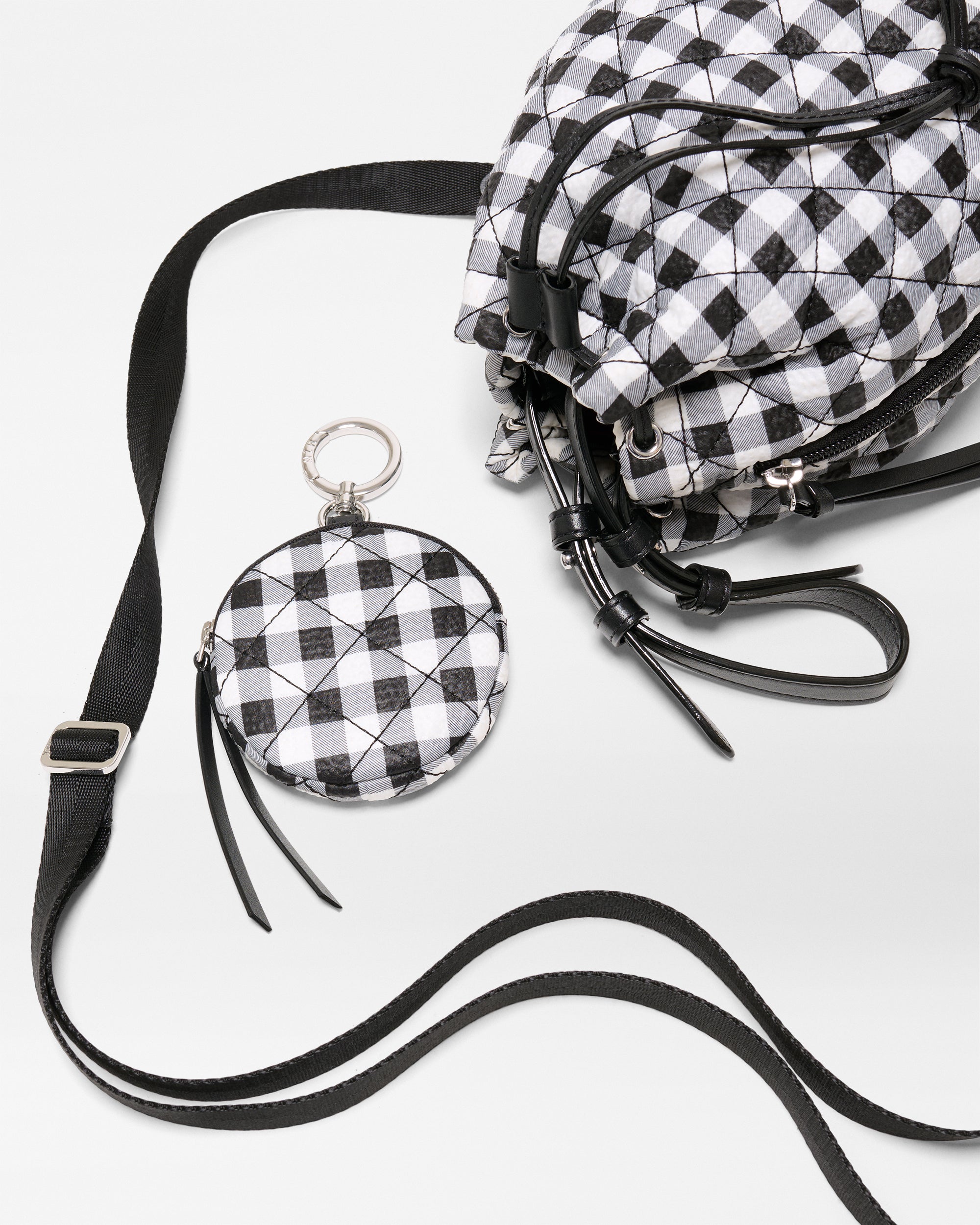 Black/White Gingham Waverly Espadrille Bucket