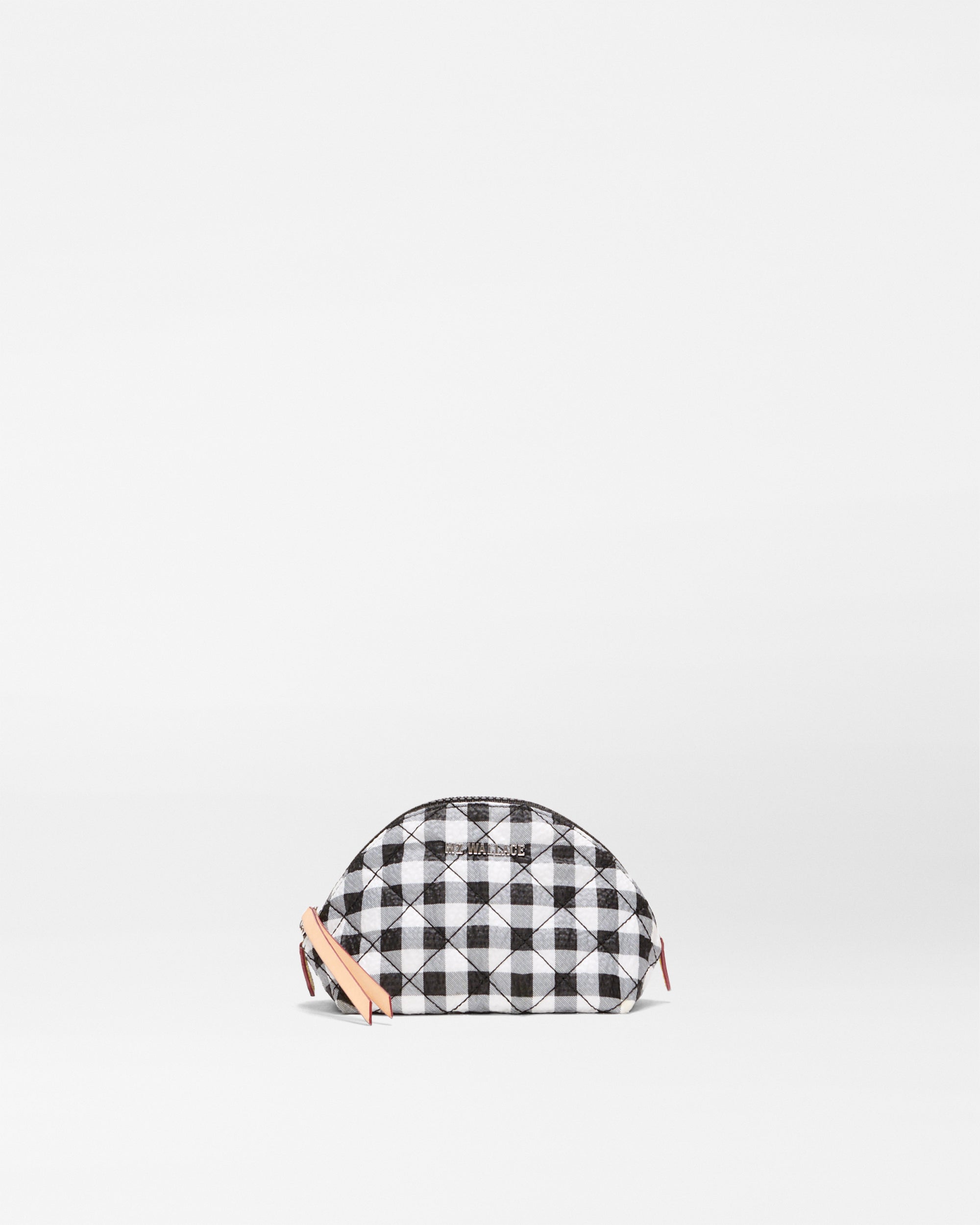 Black/White Gingham Momo Pouch