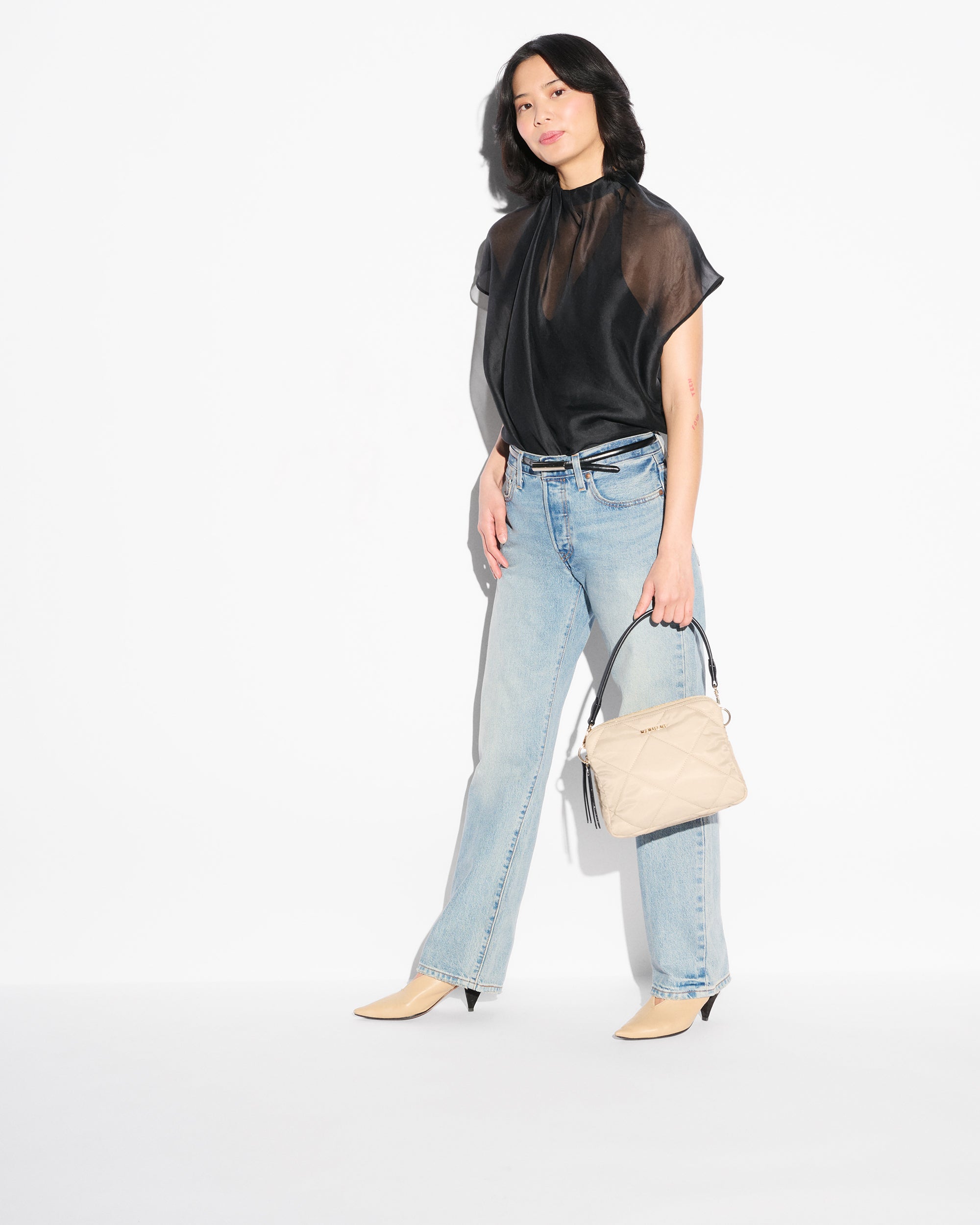 Buff/Black Madison Crossbody