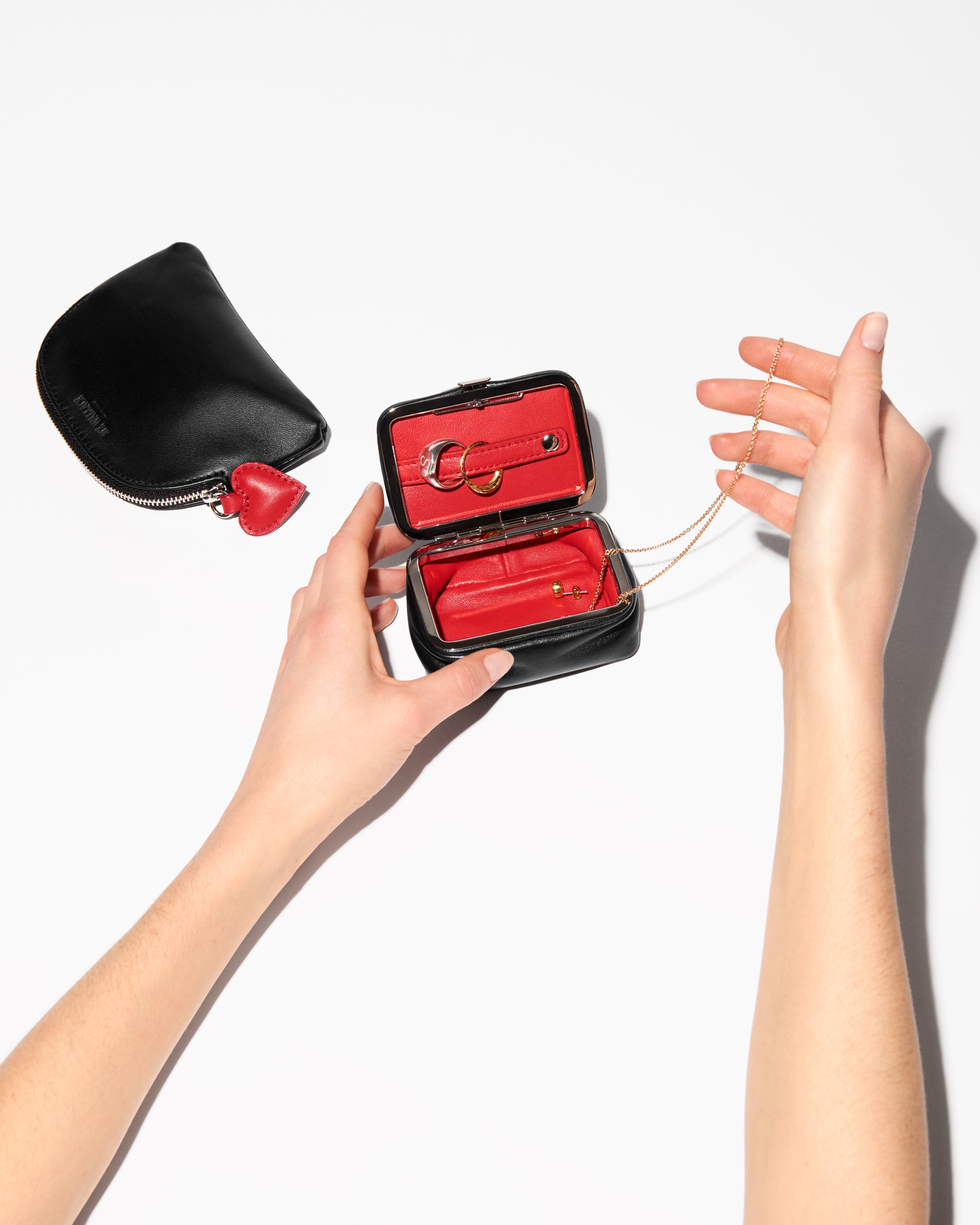 MZ Wallace | Petey Leather Case | Valentine's Day | Black Leather