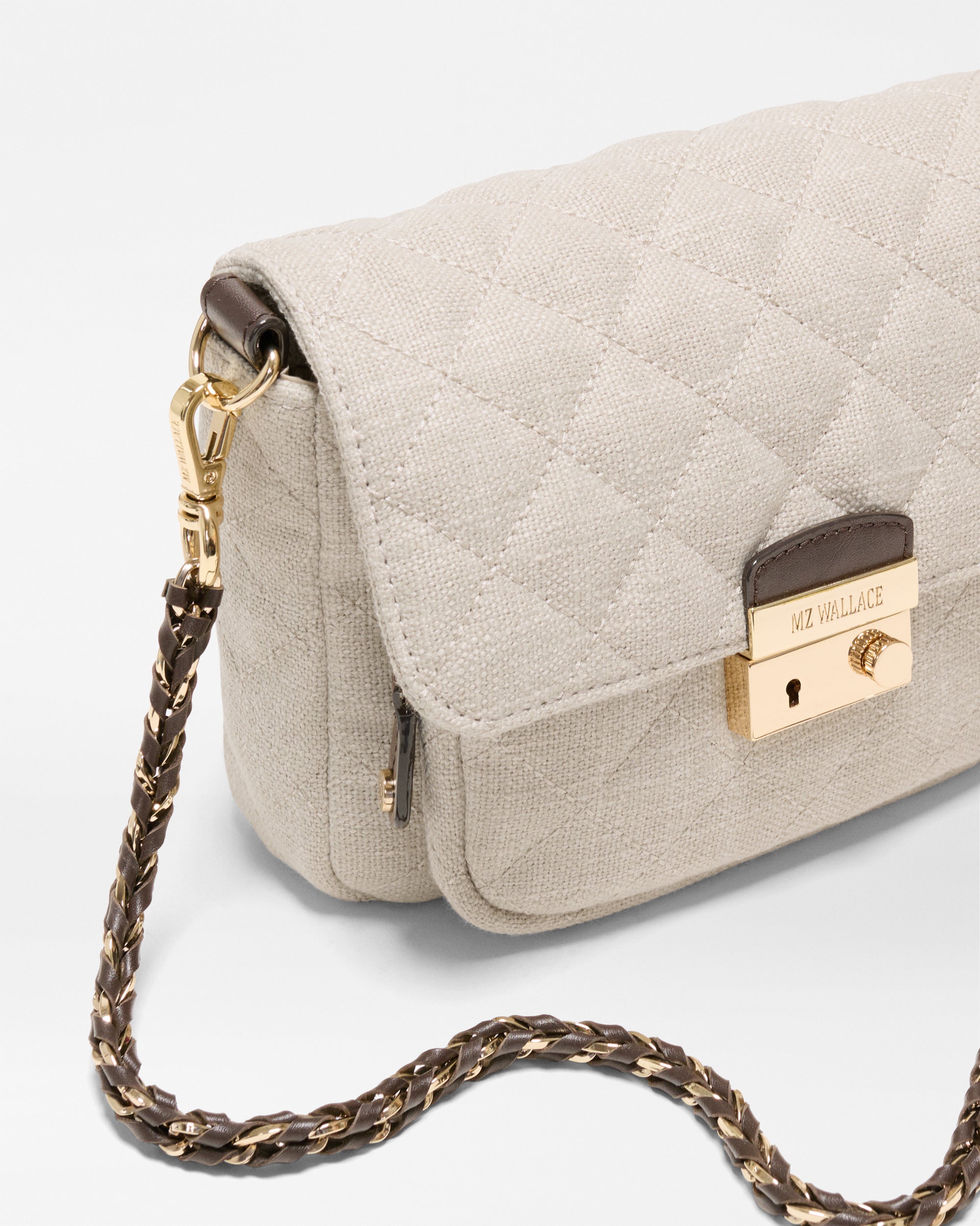 Sandy Linen Small Crosby Lock Crossbody