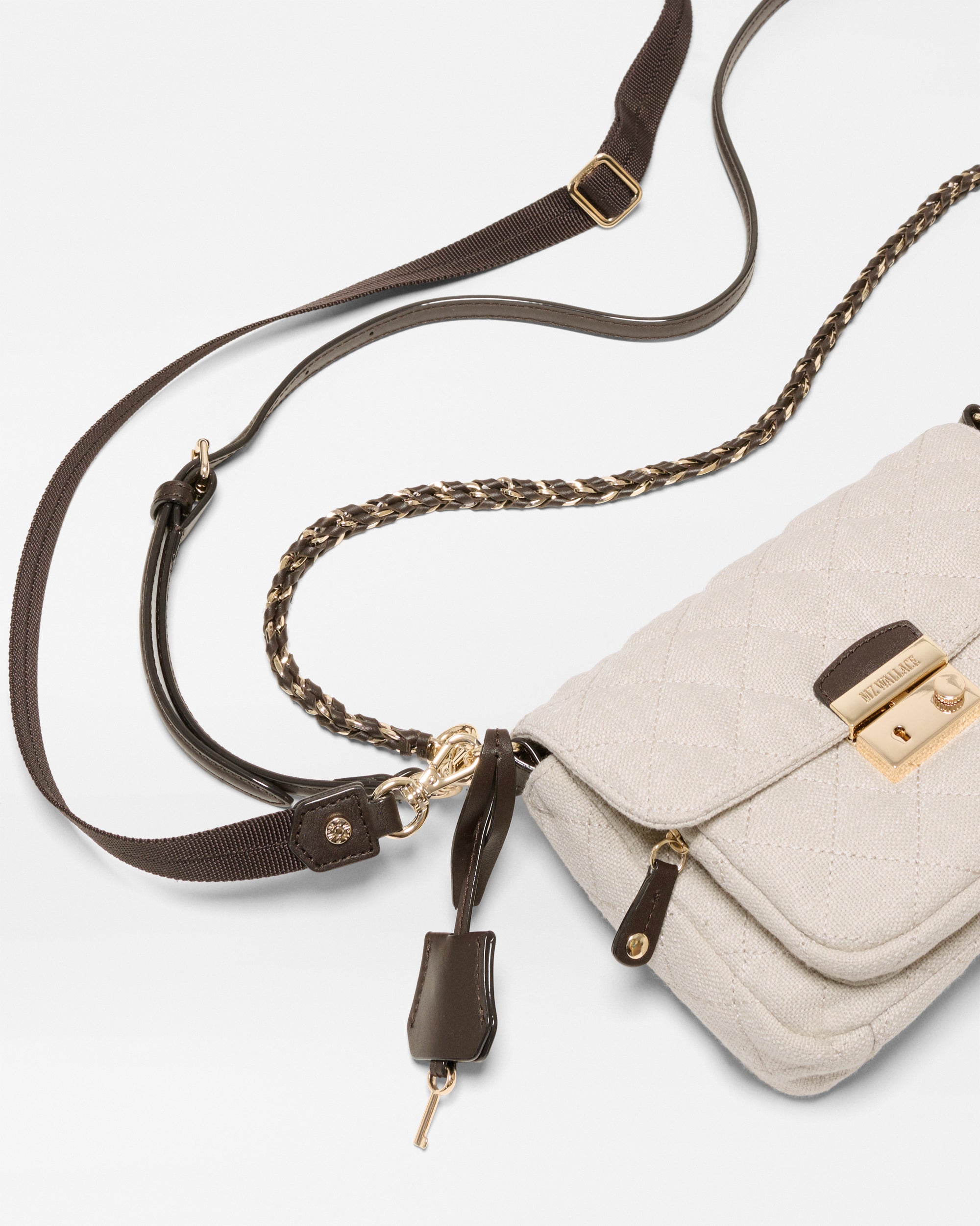 Sandy Linen Small Crosby Lock Crossbody