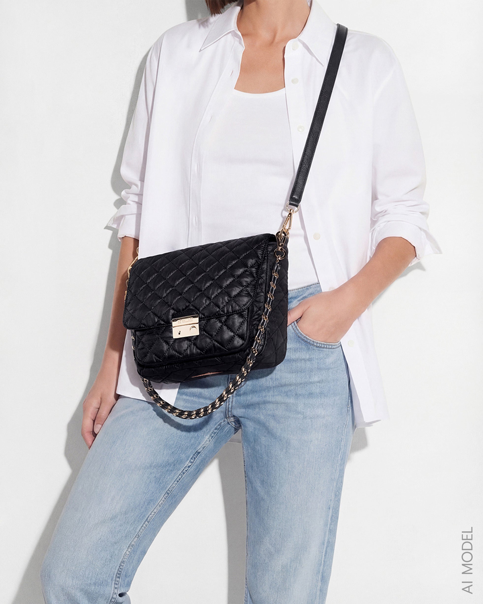 MZ Wallace Black Medium Crosby Lock Crossbody – Crossbody | MZ Wallace