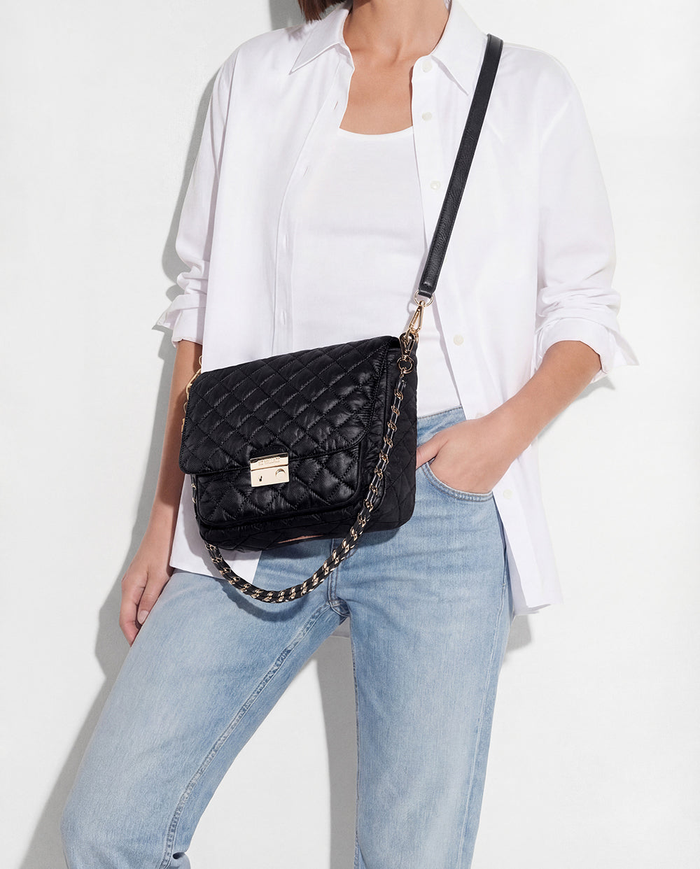 MZ Wallace Black Medium Crosby Lock Crossbody – Crossbody | MZ Wallace
