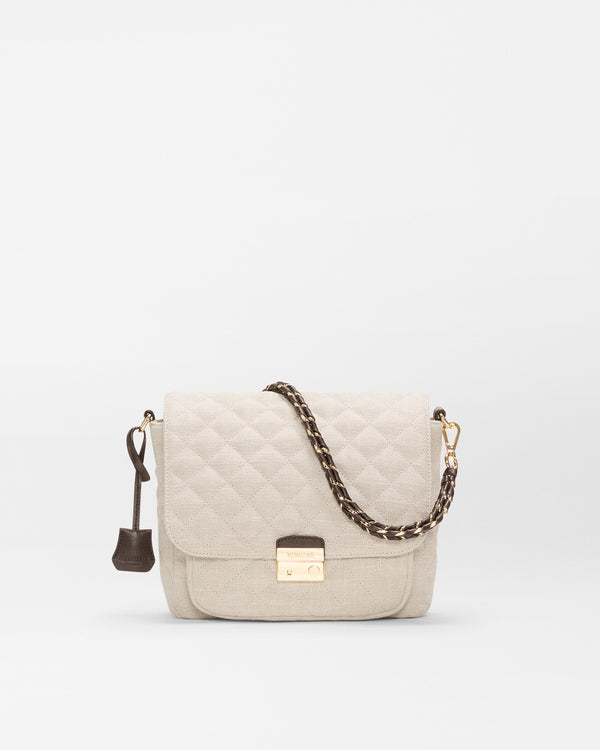 Sandy Linen Medium Crosby Lock Crossbody