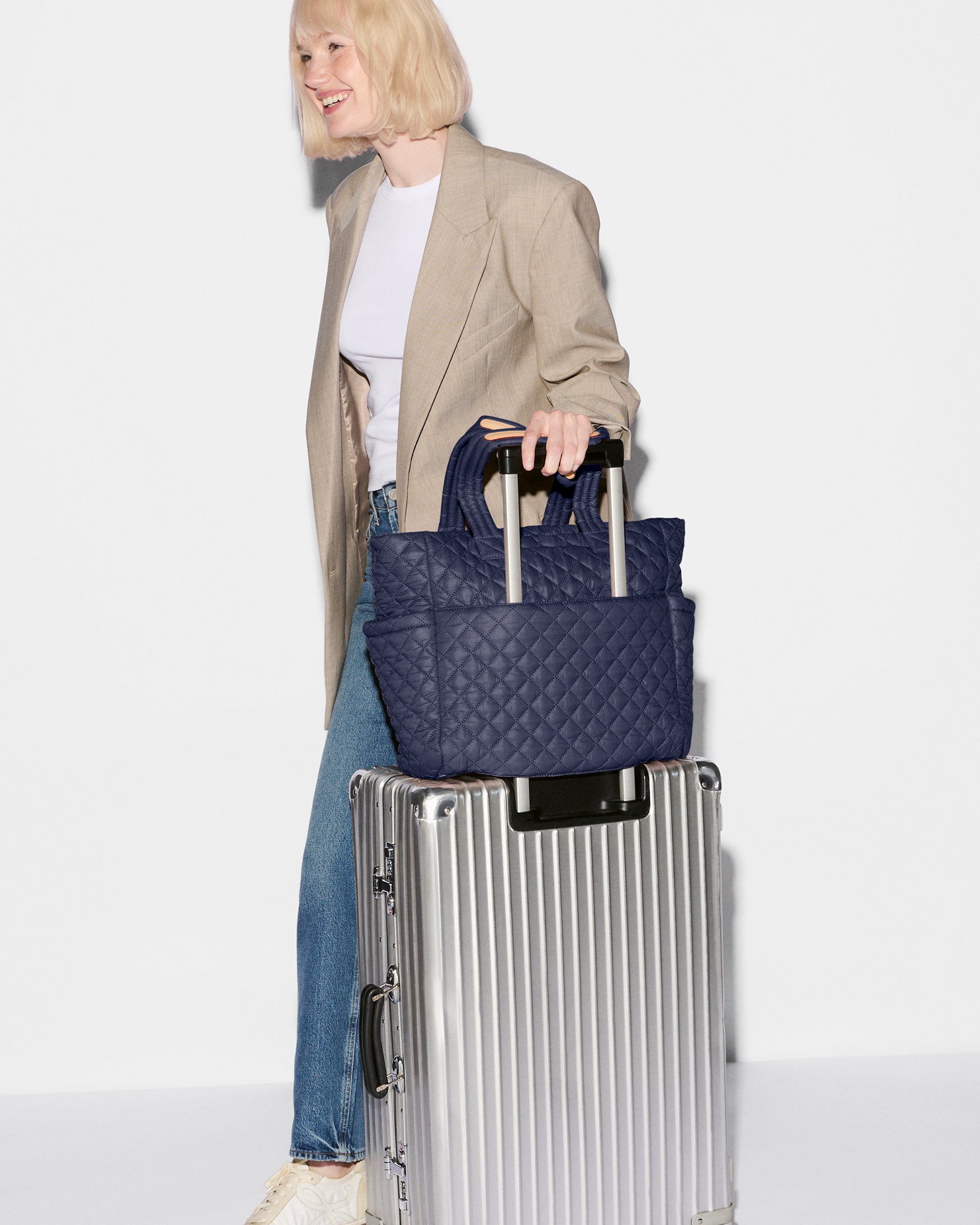 Navy Metro Diaper Tote