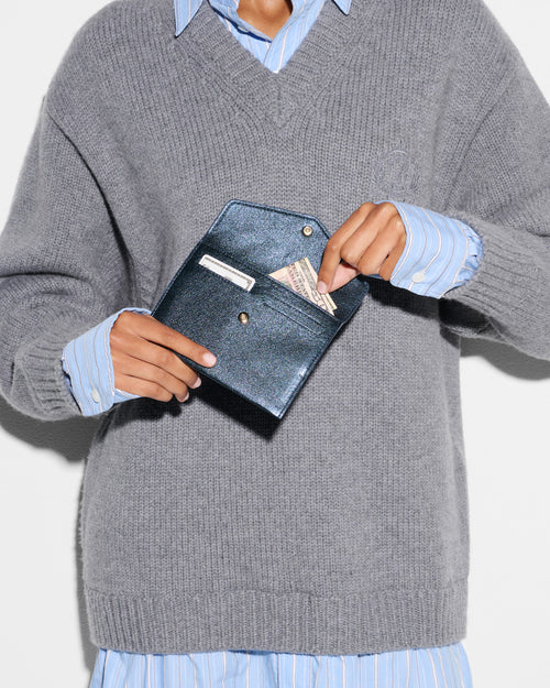 Midnight Metallic Leather Greta