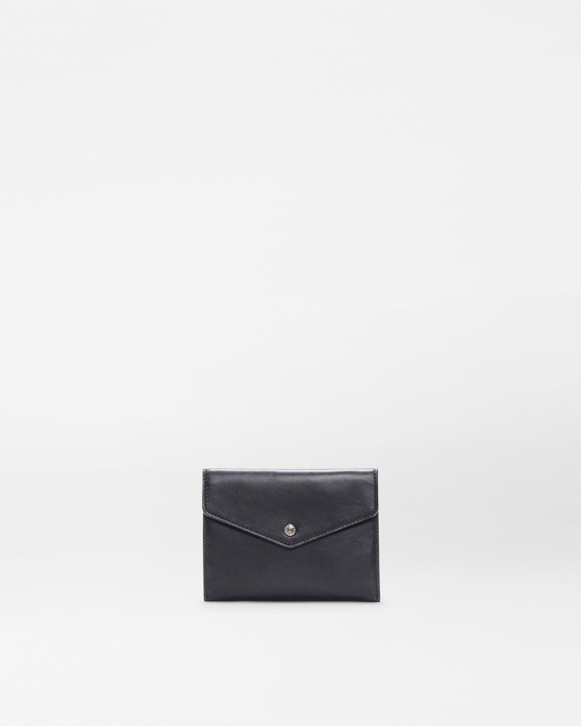 Black Quilted Leather Greta Wallet