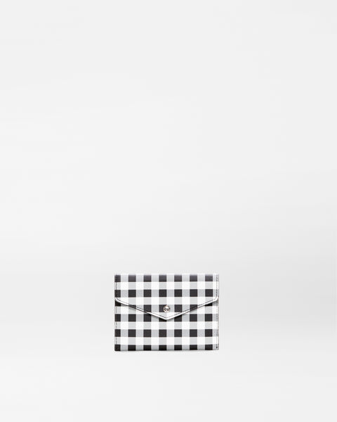 MZ Wallace Black/White Gingham Greta Wallet – Accessories | MZ Wallace