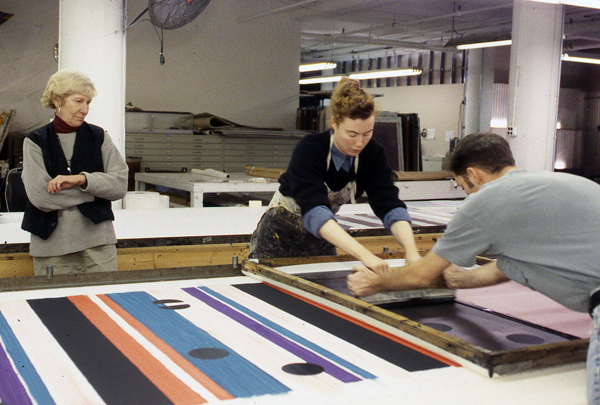 Mary Heilmann | A limited-edition Medium Metro Tote featuring a Mary Heilmann print originally created during her residency at the Fabric Workshop and Museum (FWM). 100% of proceeds will be donated back to FWM, supporting their mission to advance contemporary art.