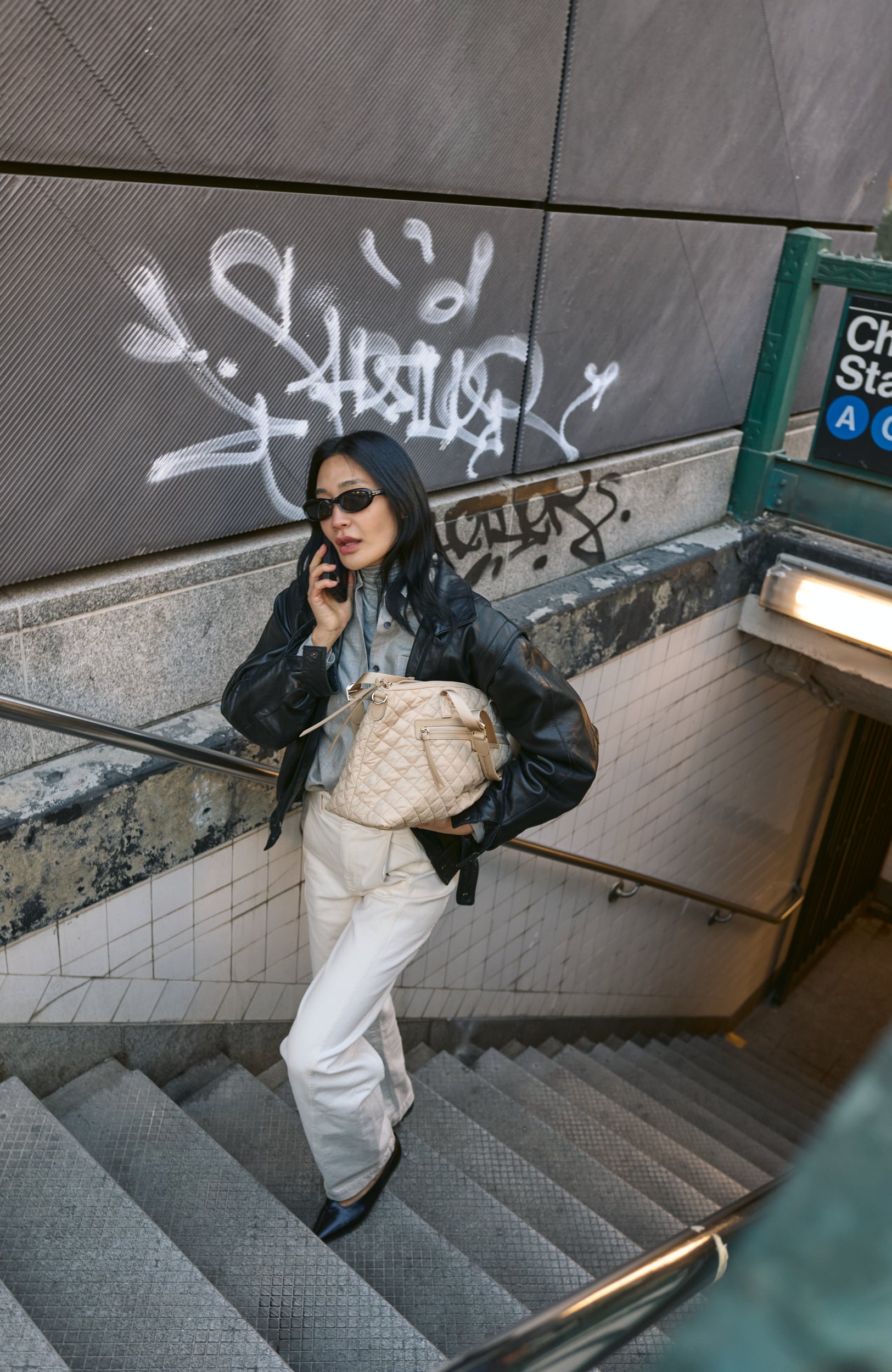 Buff Medium Park Satchel