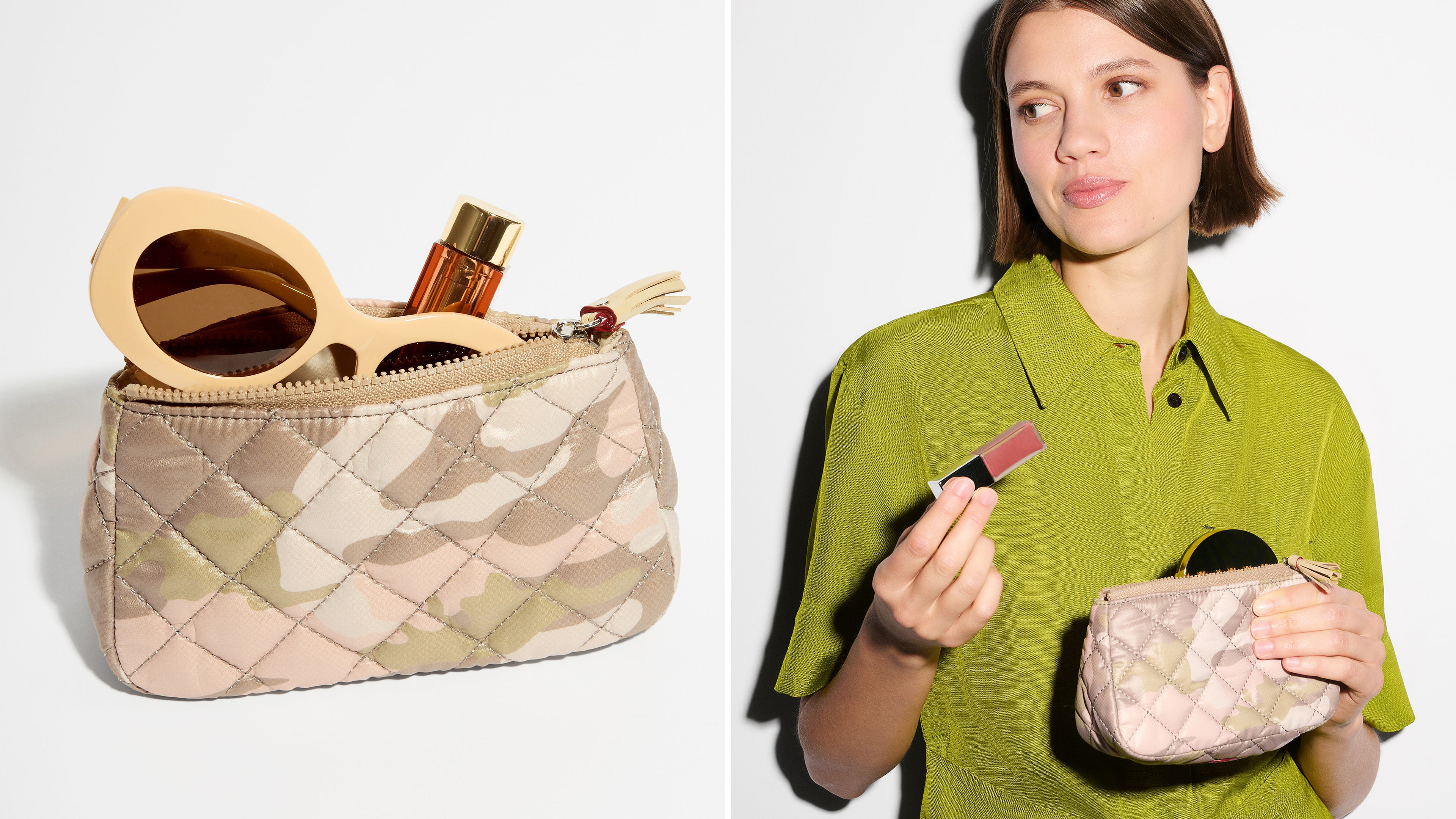 MZ Wallace | Blush Camo Cosmetic Pouch