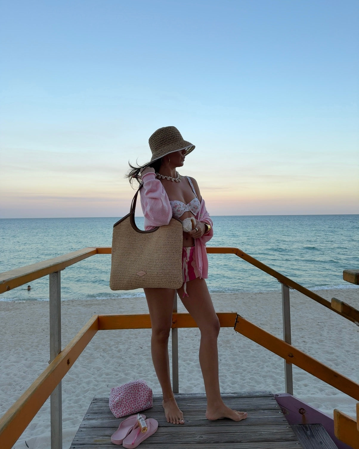 Camel Crochet Large Georgica Tote