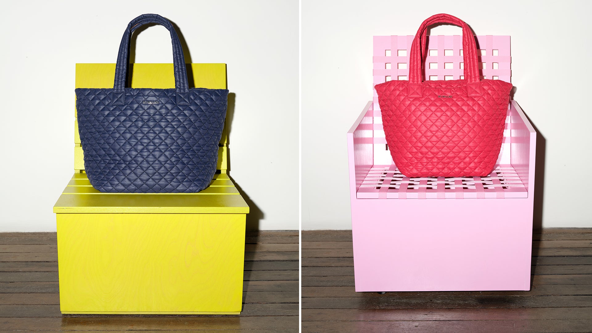 MZ Wallace | Navy Medium Metro Tote | Apple Medium Metro Tote