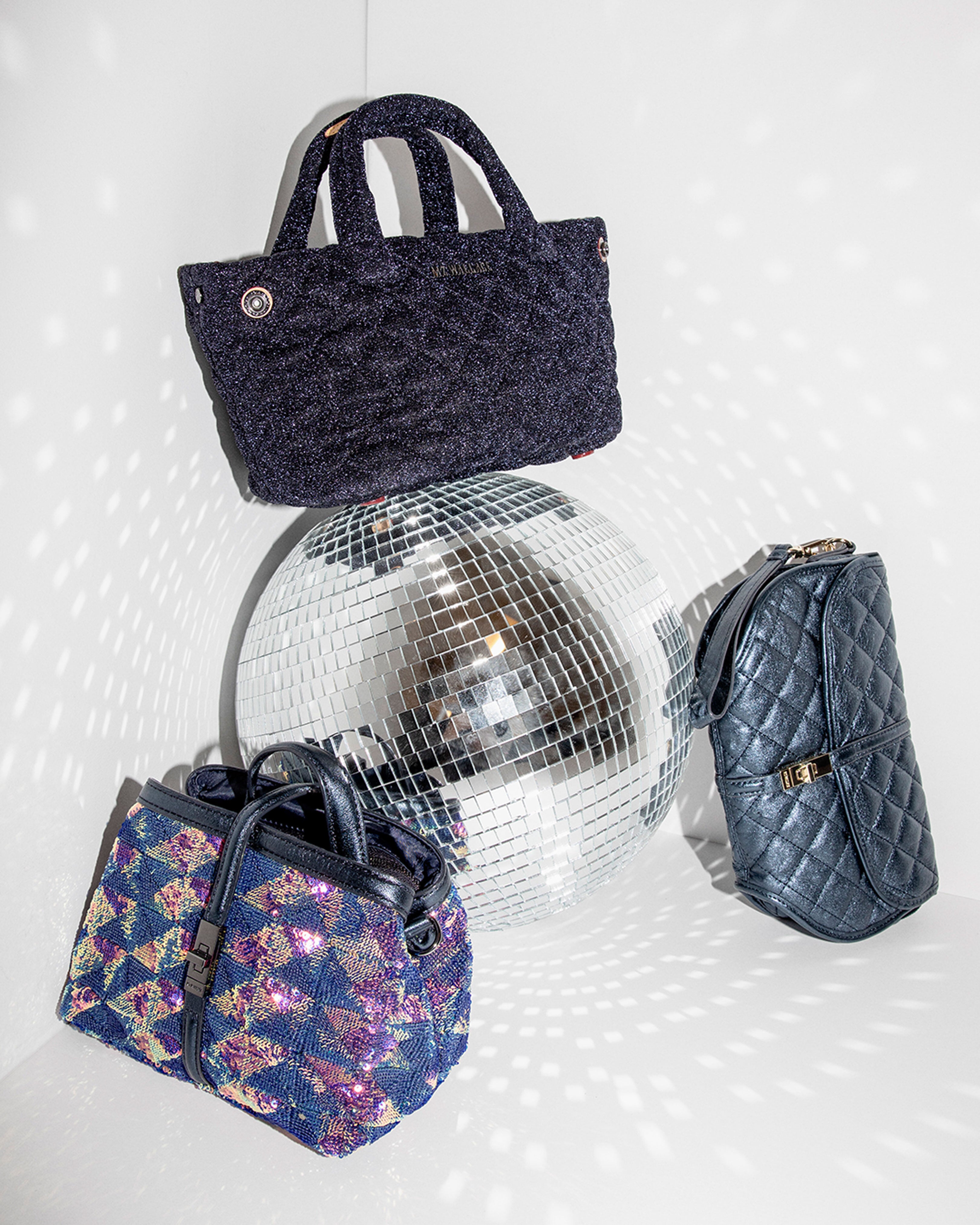 MZ Wallace | Party Bags | Gifting | Party Shop | Shimmer Metallic Sequin