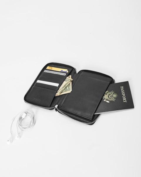 財布・ケース・小物入れ Borat by BMM MZ Wallace Black Passport Organizer Wallet - Luxury Passport