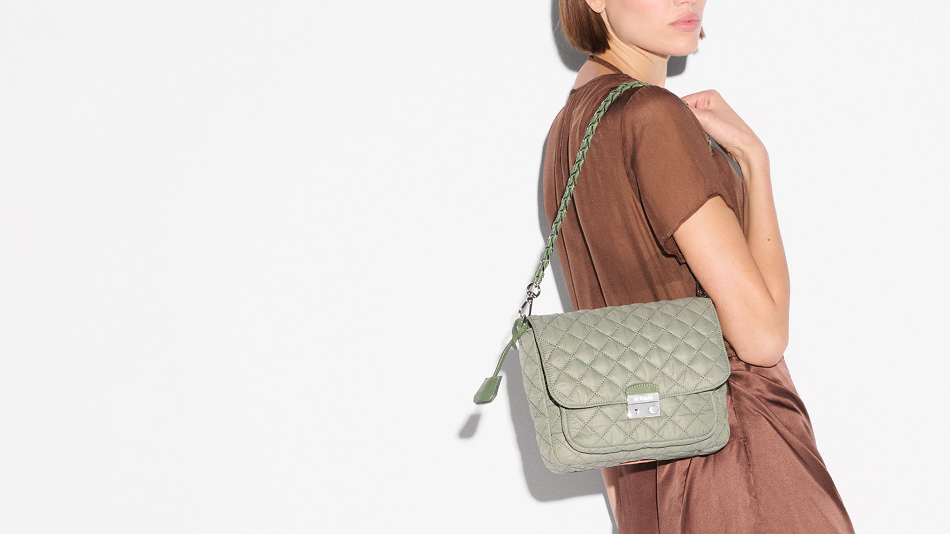 MZ Wallace | Agave Green Crosby Lock Medium Crosbody