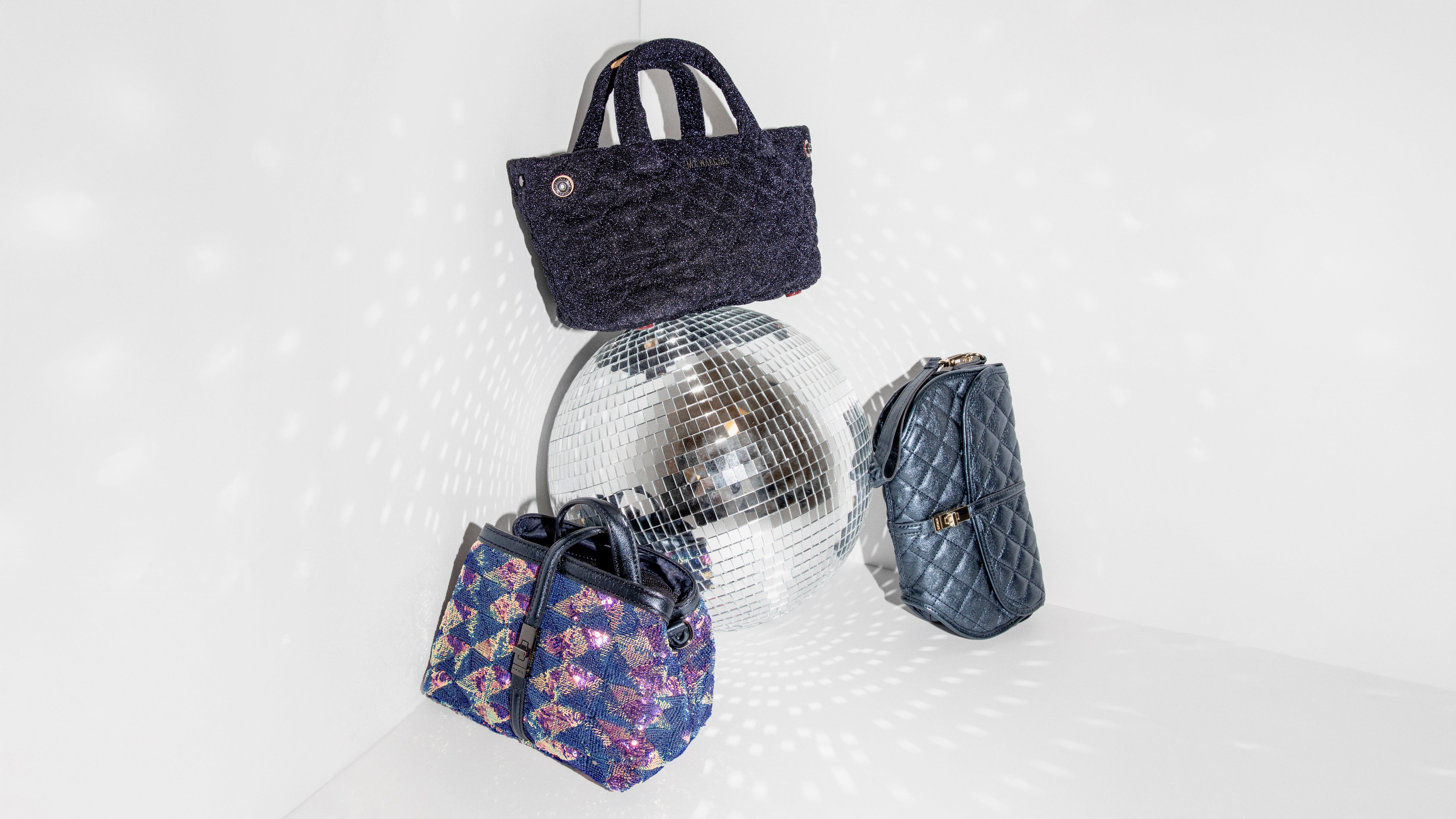 MZ Wallace | Party Bags | Gifting | Party Shop | Shimmer Metallic Sequin
