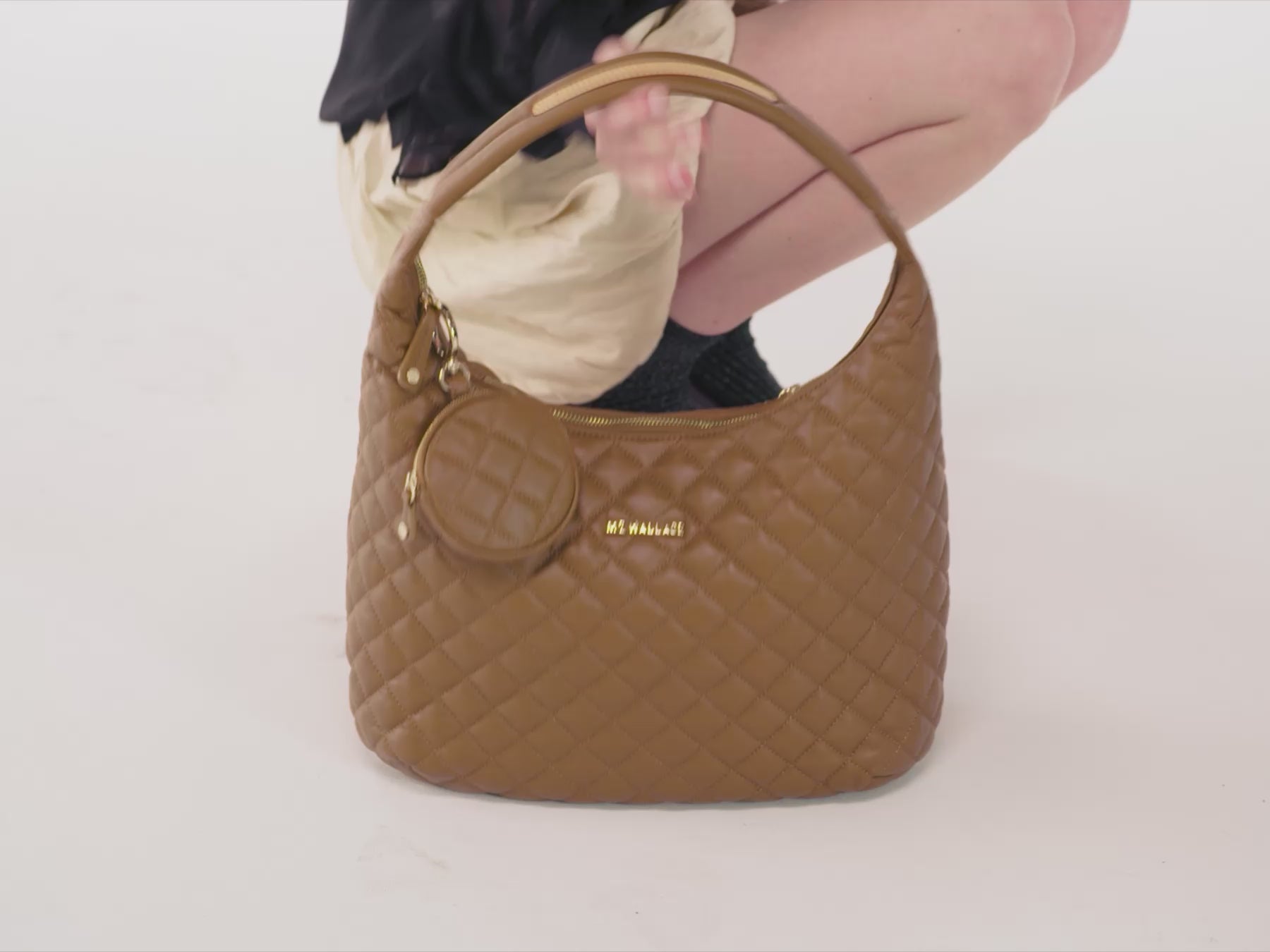 MZ Wallace | 12 Days | Day 6 | Caramel Leather Large Metro Shoulder Bag