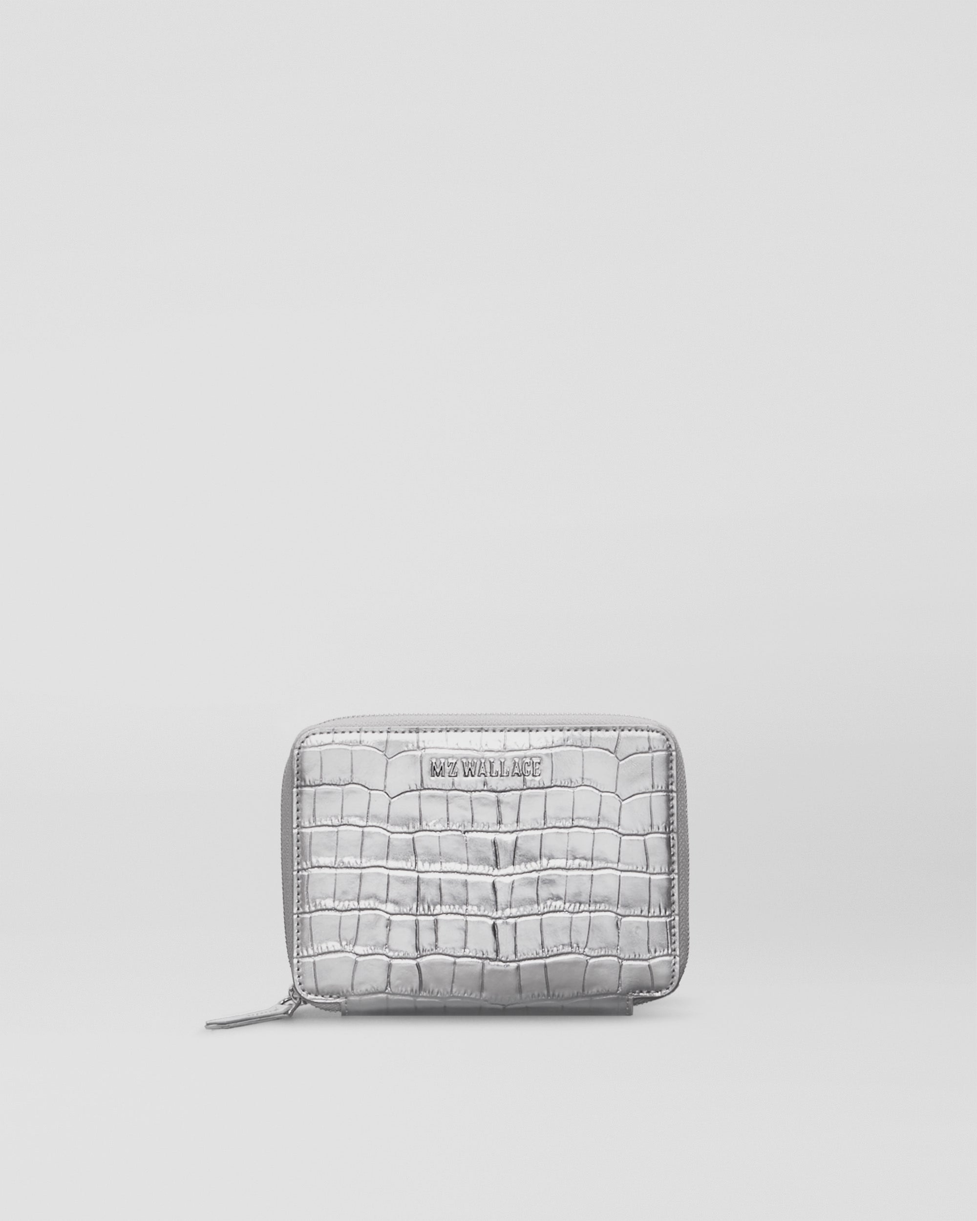 silver croc passport organizer