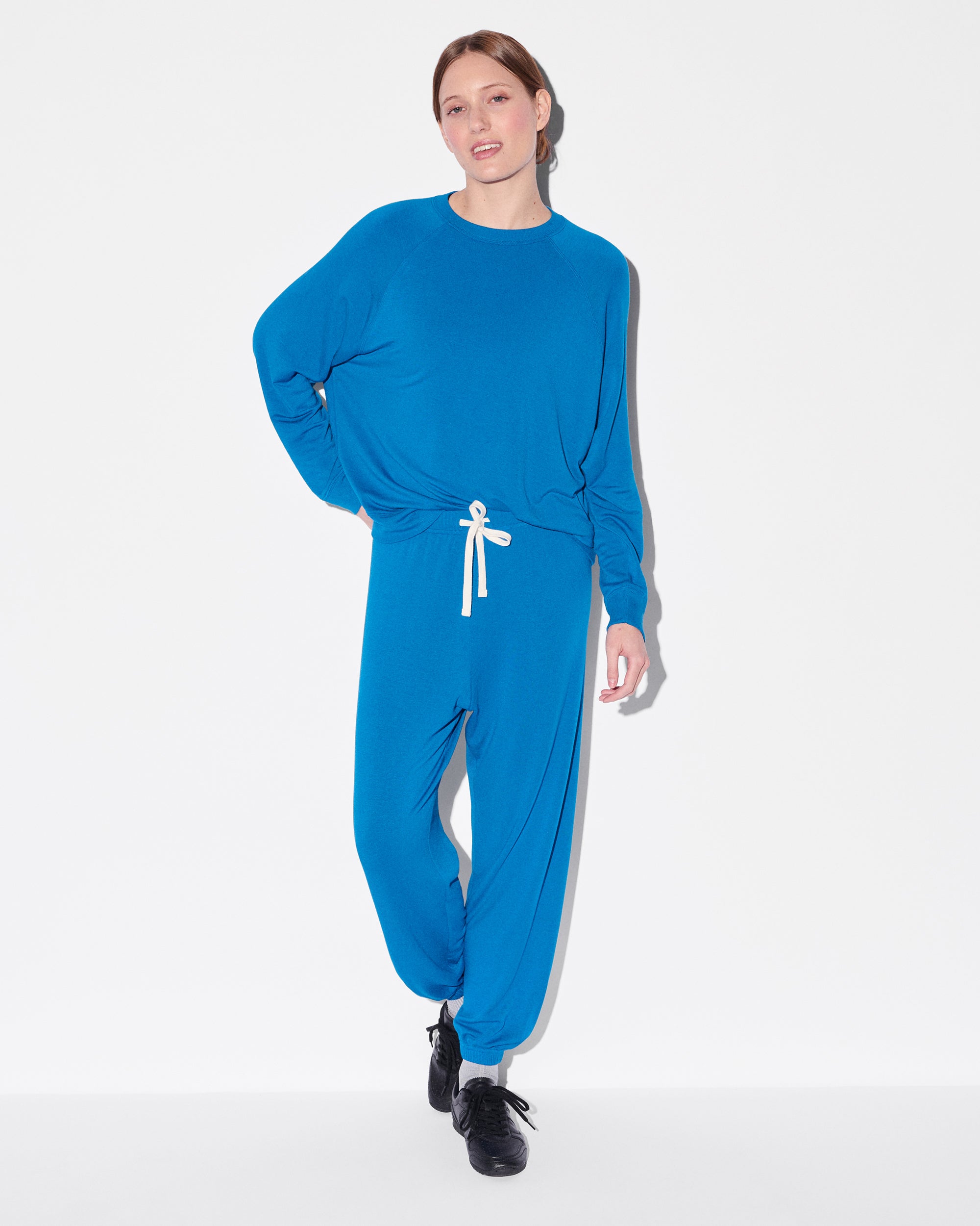 Black/Classic Blue MZ Wallace x Splits59 Medium Andie Oversized Fleece Sweatpants