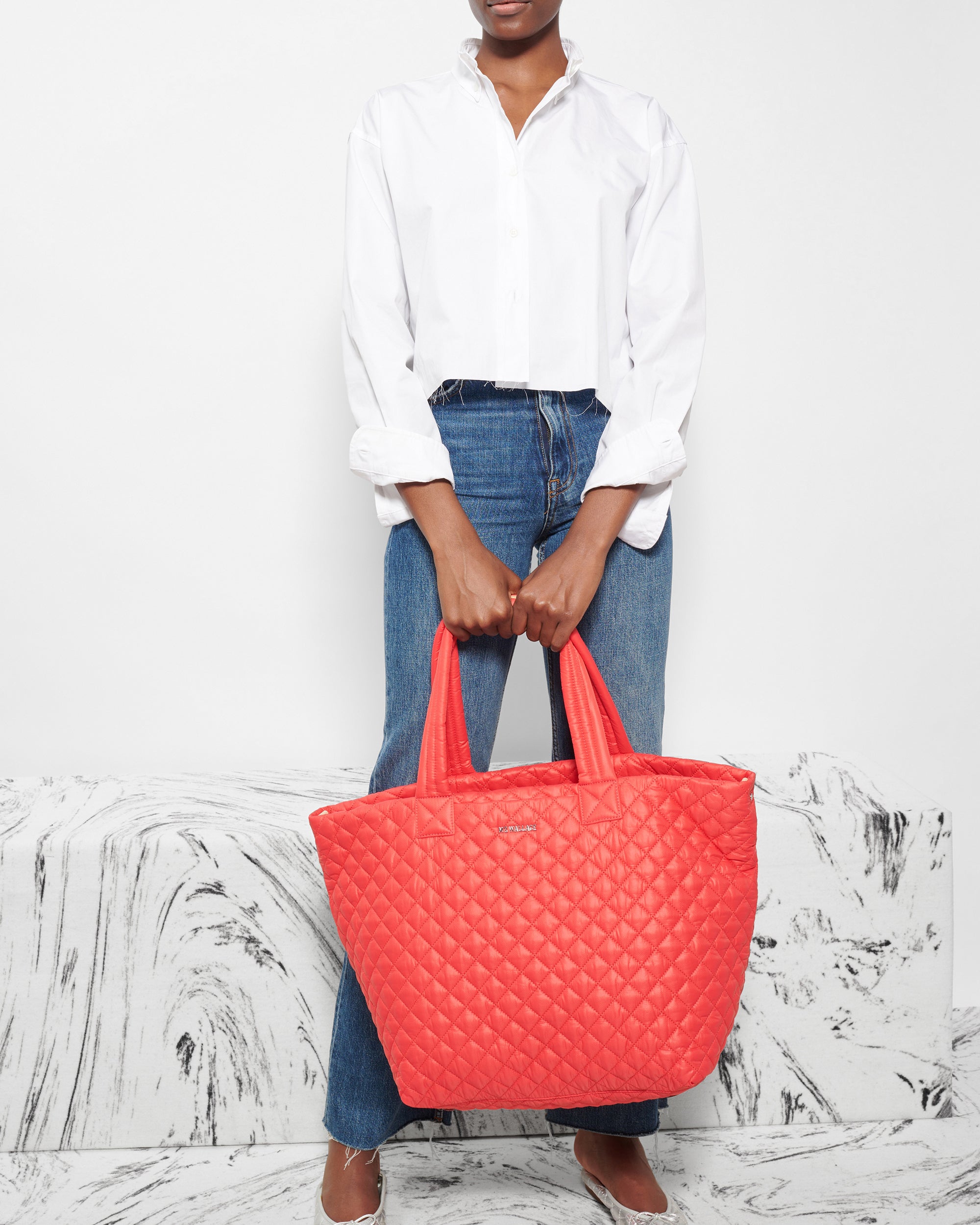 Coral Large Metro Tote Deluxe