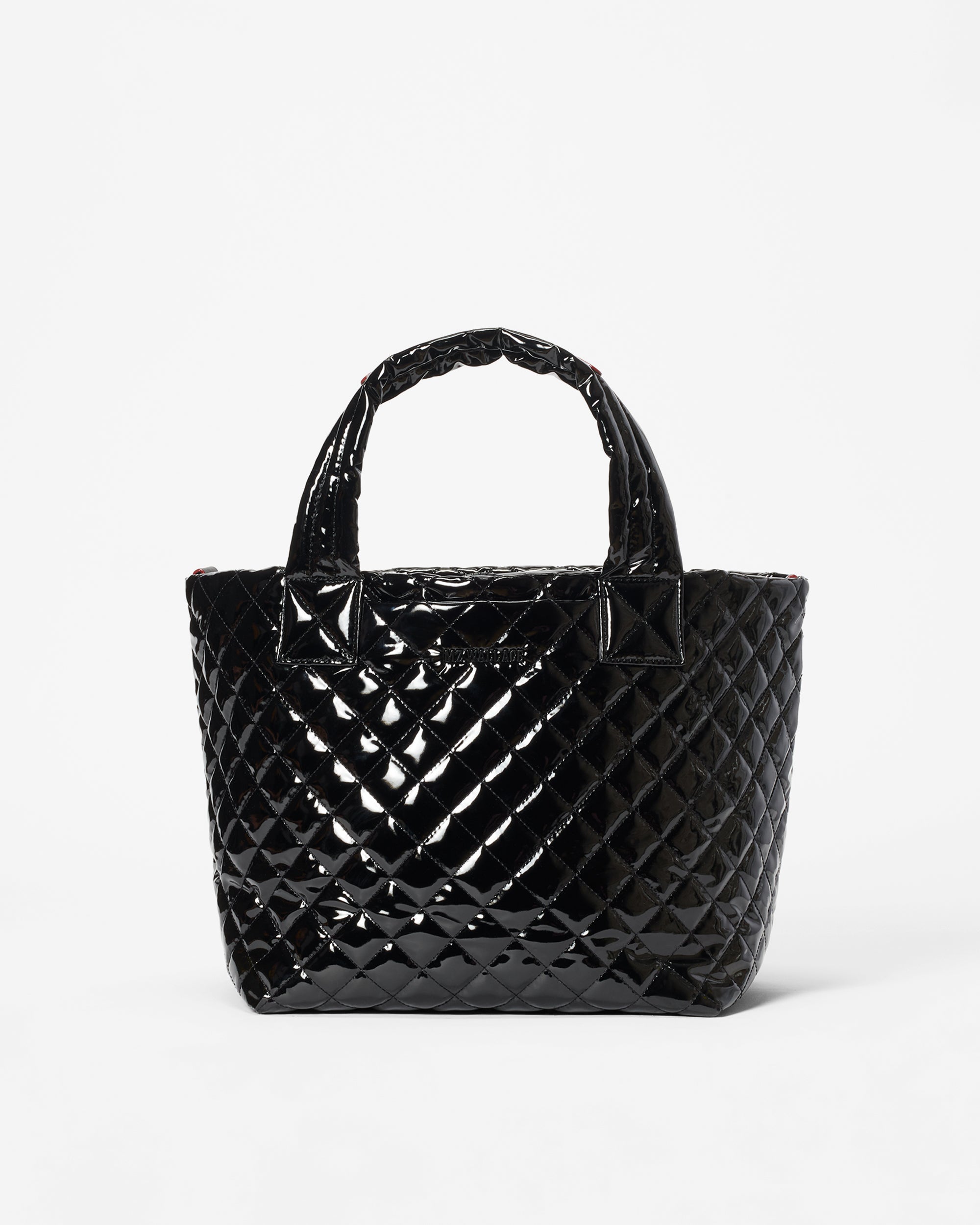 Black Lacquer Small Metro Tote Deluxe - MZ WALLACE