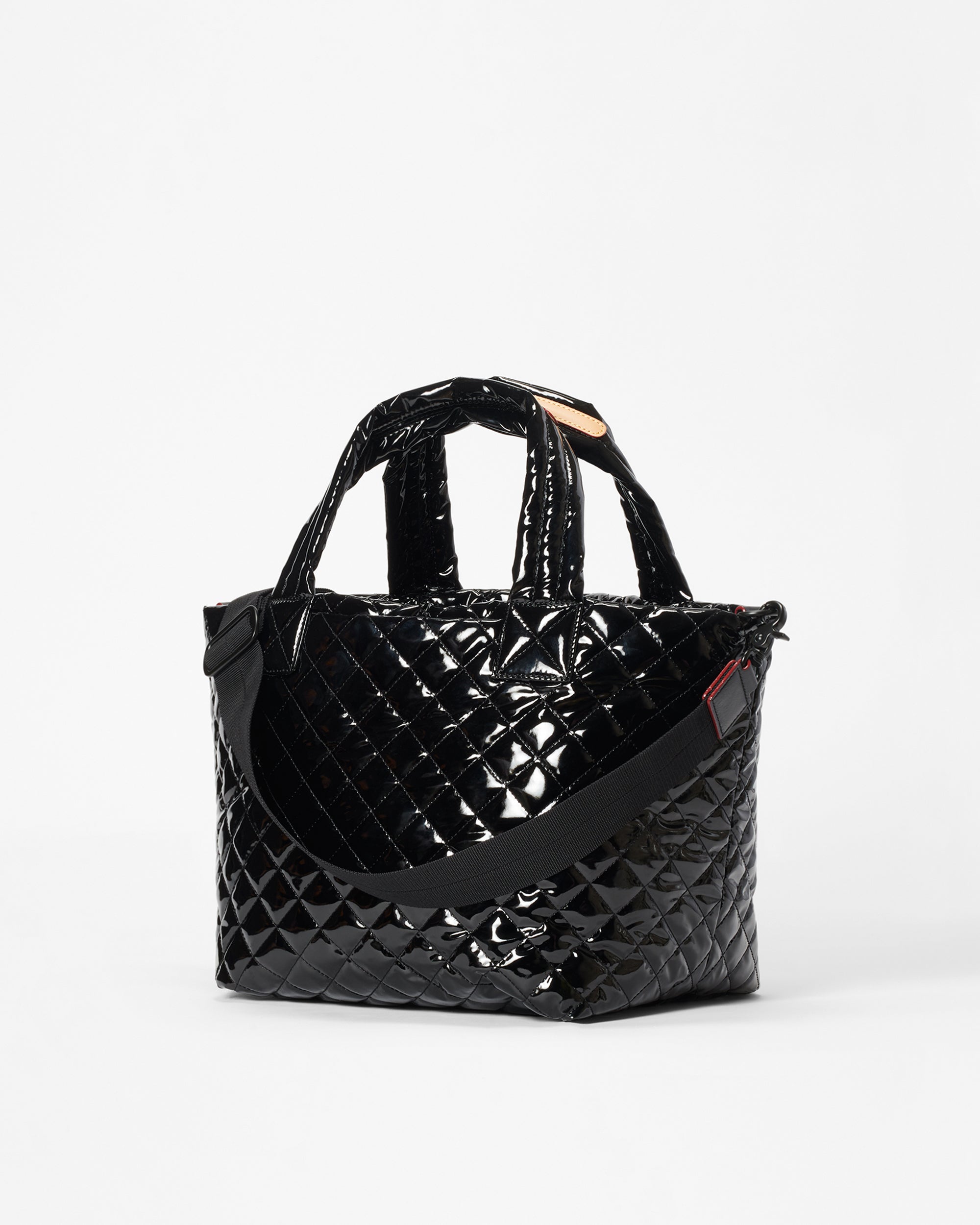 Black Lacquer Small Metro Tote Deluxe - MZ WALLACE