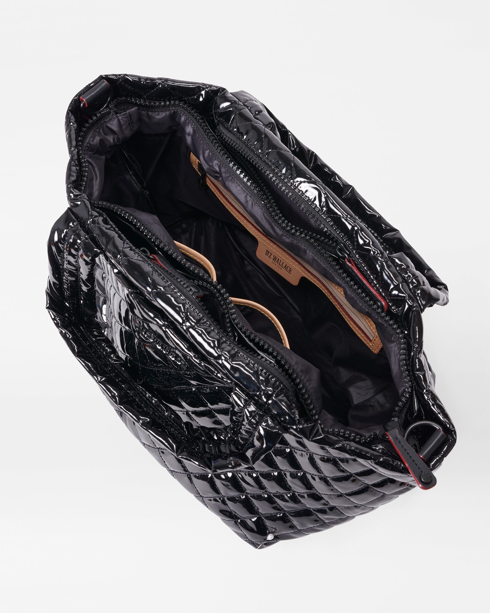 Black Lacquer Small Metro Tote Deluxe - MZ WALLACE