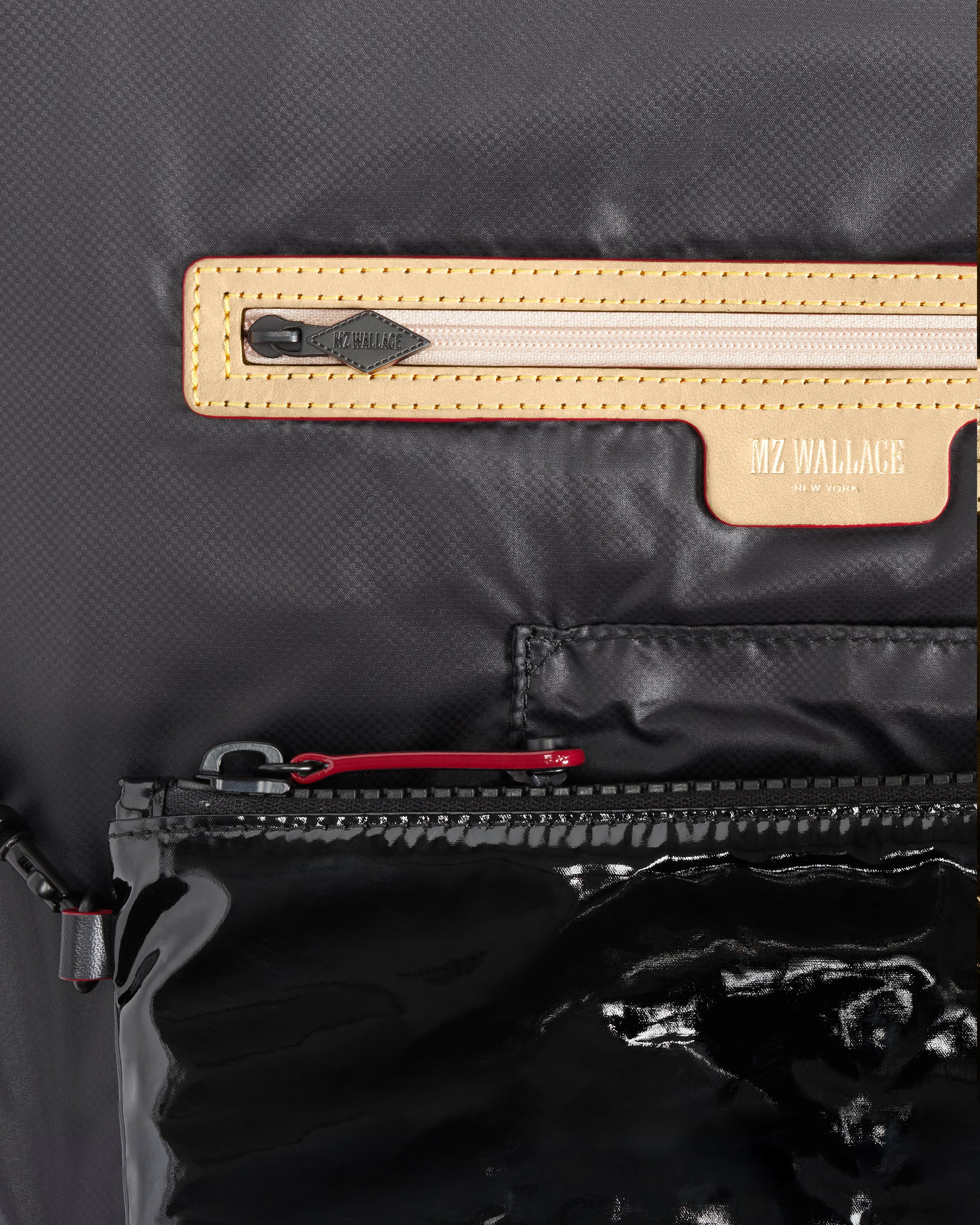 Black Lacquer Small Metro Tote Deluxe - MZ WALLACE