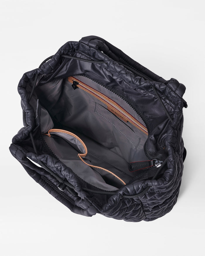 Black Metro Convertible Backpack - MZ WALLACE