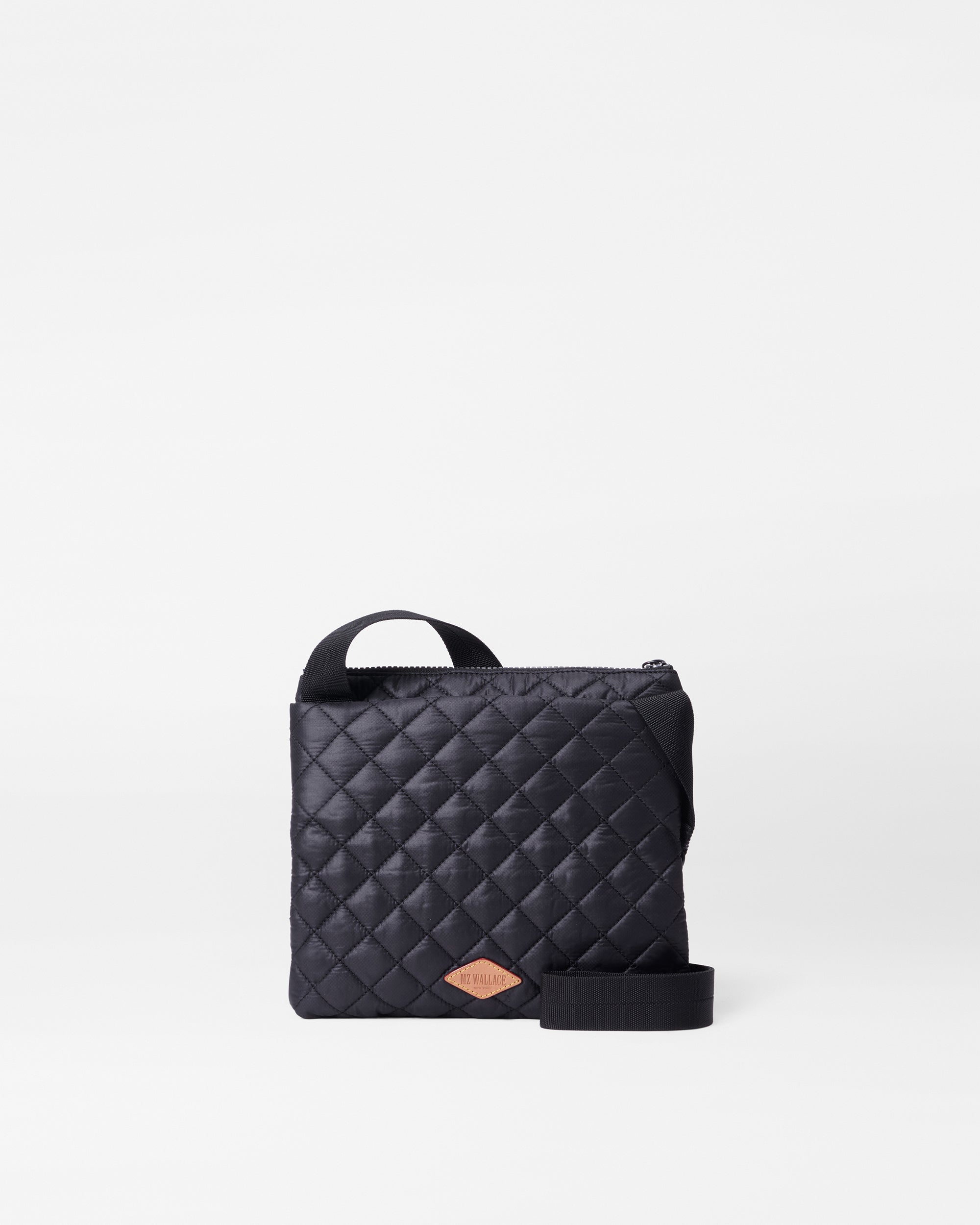 Black Metro Flat Crossbody