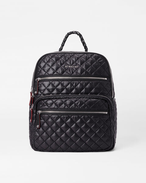 バッグ malwee Quilted Black Nylon Backpack | MZ Wallace