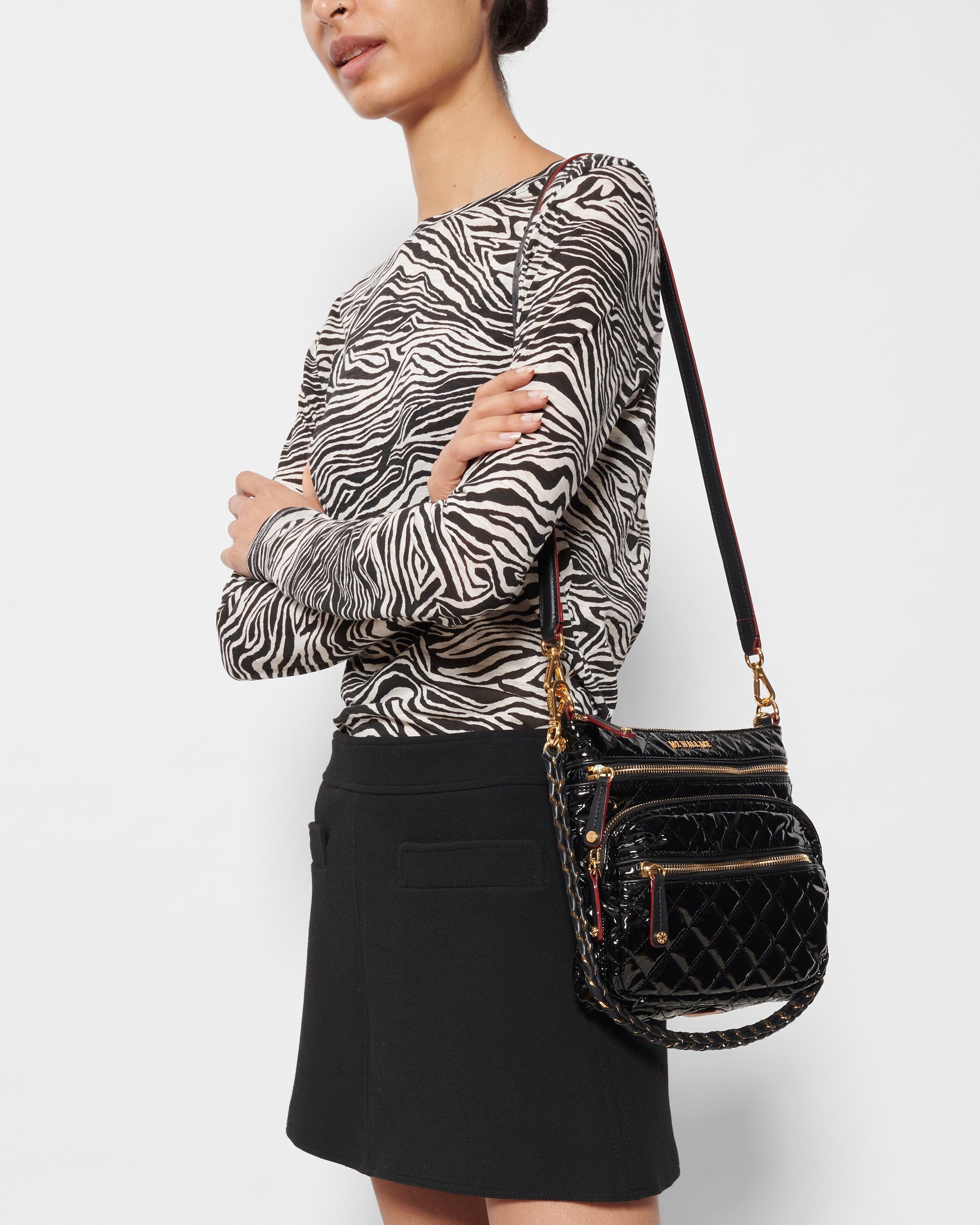 Black Lacquer Downtown Crosby Crossbody