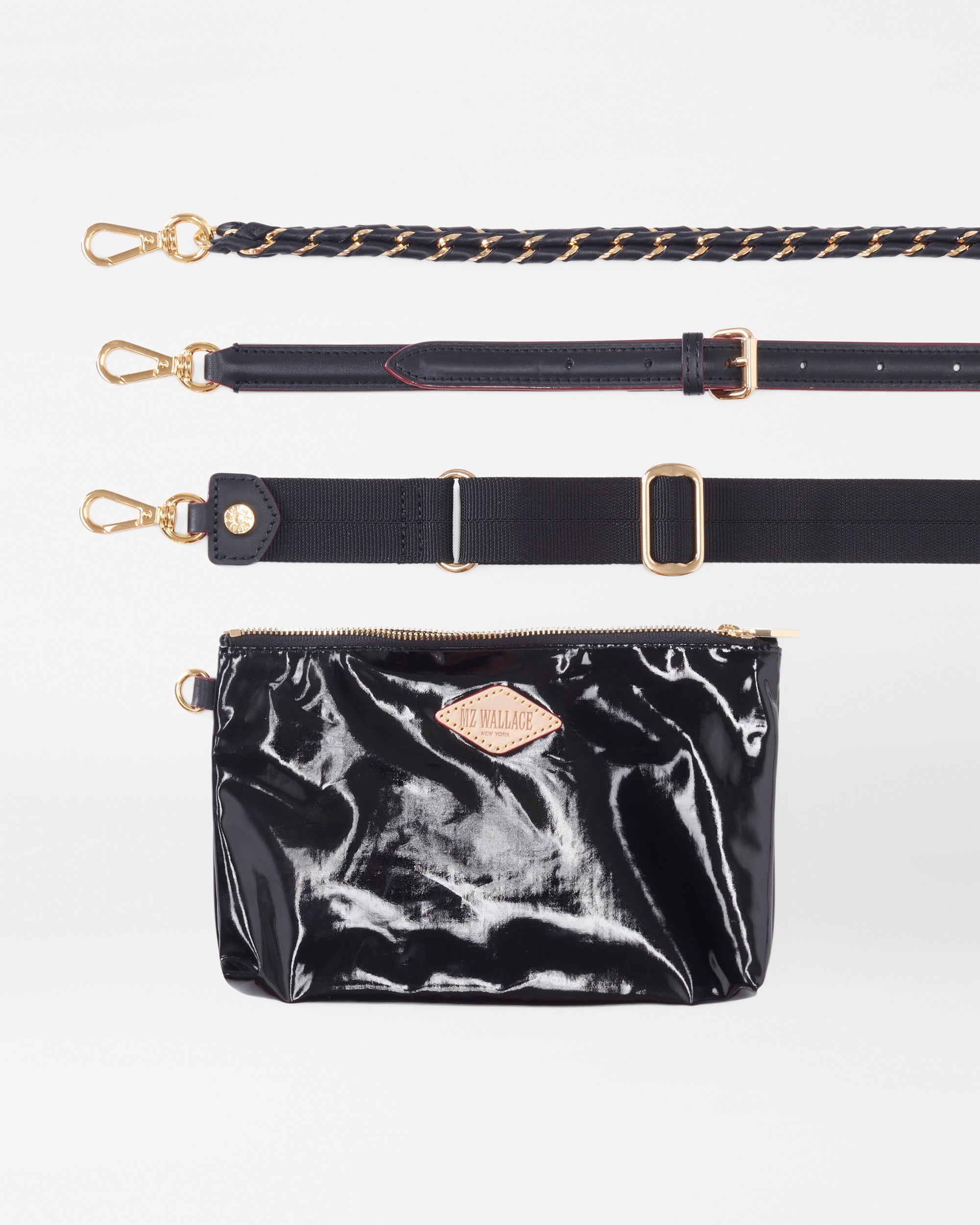 Black Lacquer Downtown Crosby Crossbody