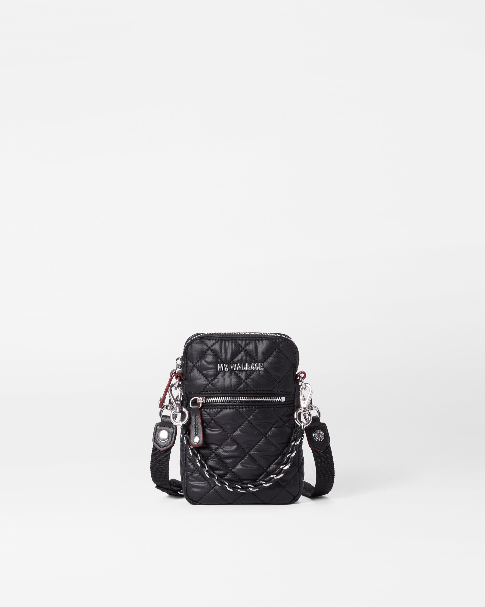 Micro Crosby Quilted Crossbody Bag in Black