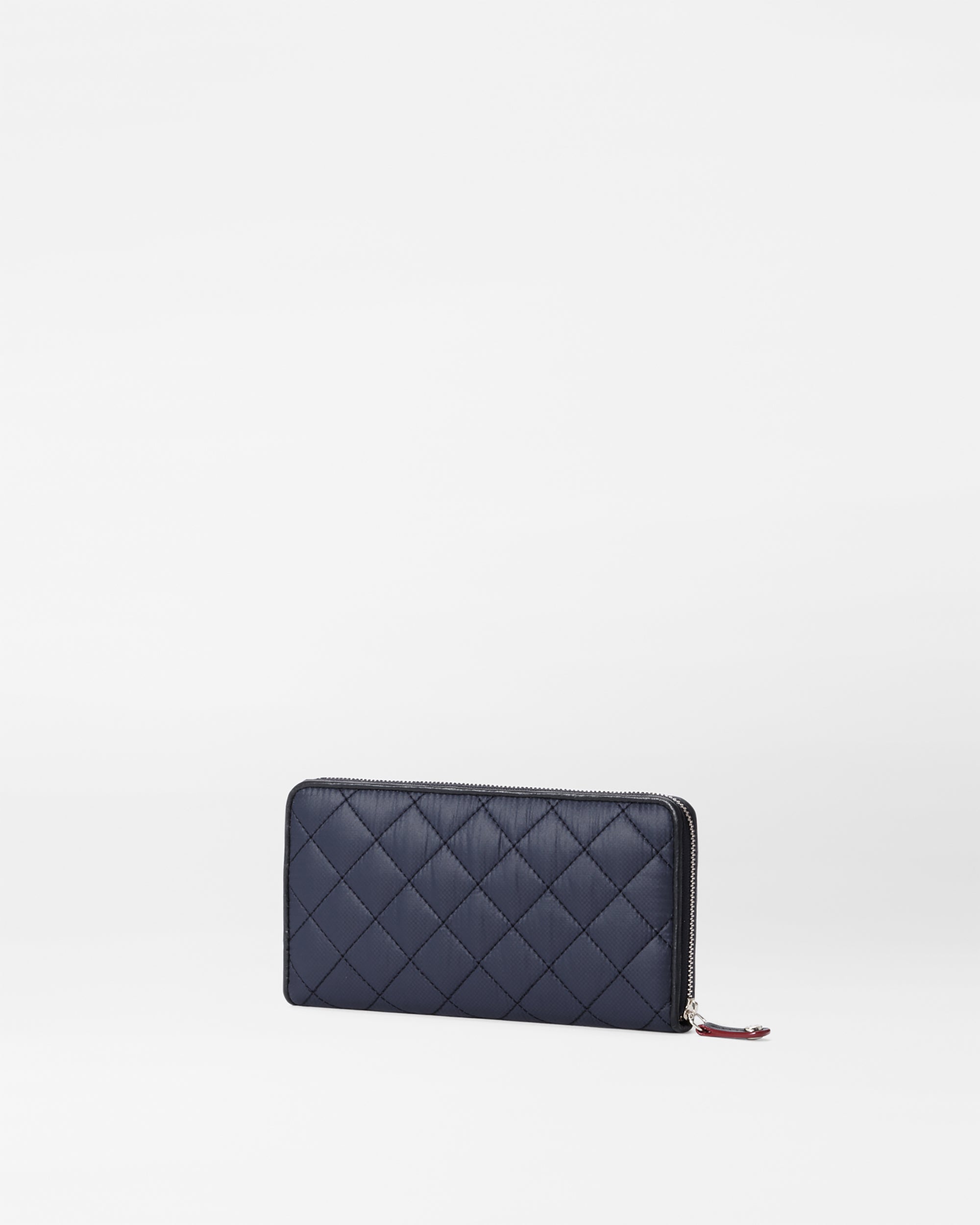 CHANEL Caviar Quilted Boy Small Zip Around Wallet Blue 795343