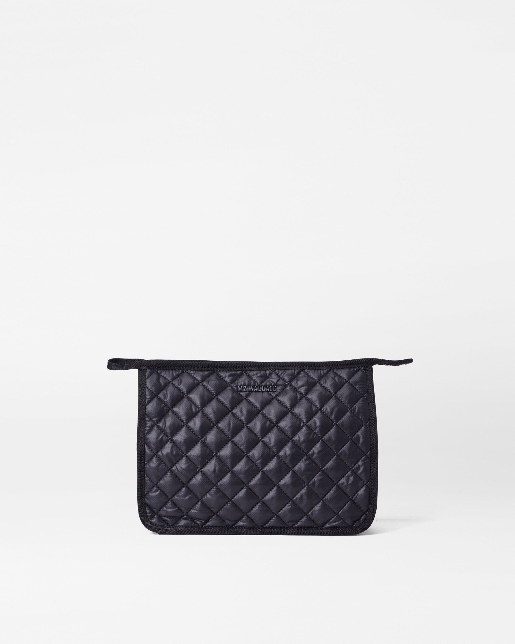 MZ Wallace Black Metro Clutch - Luxury Quilted Clutch Bags