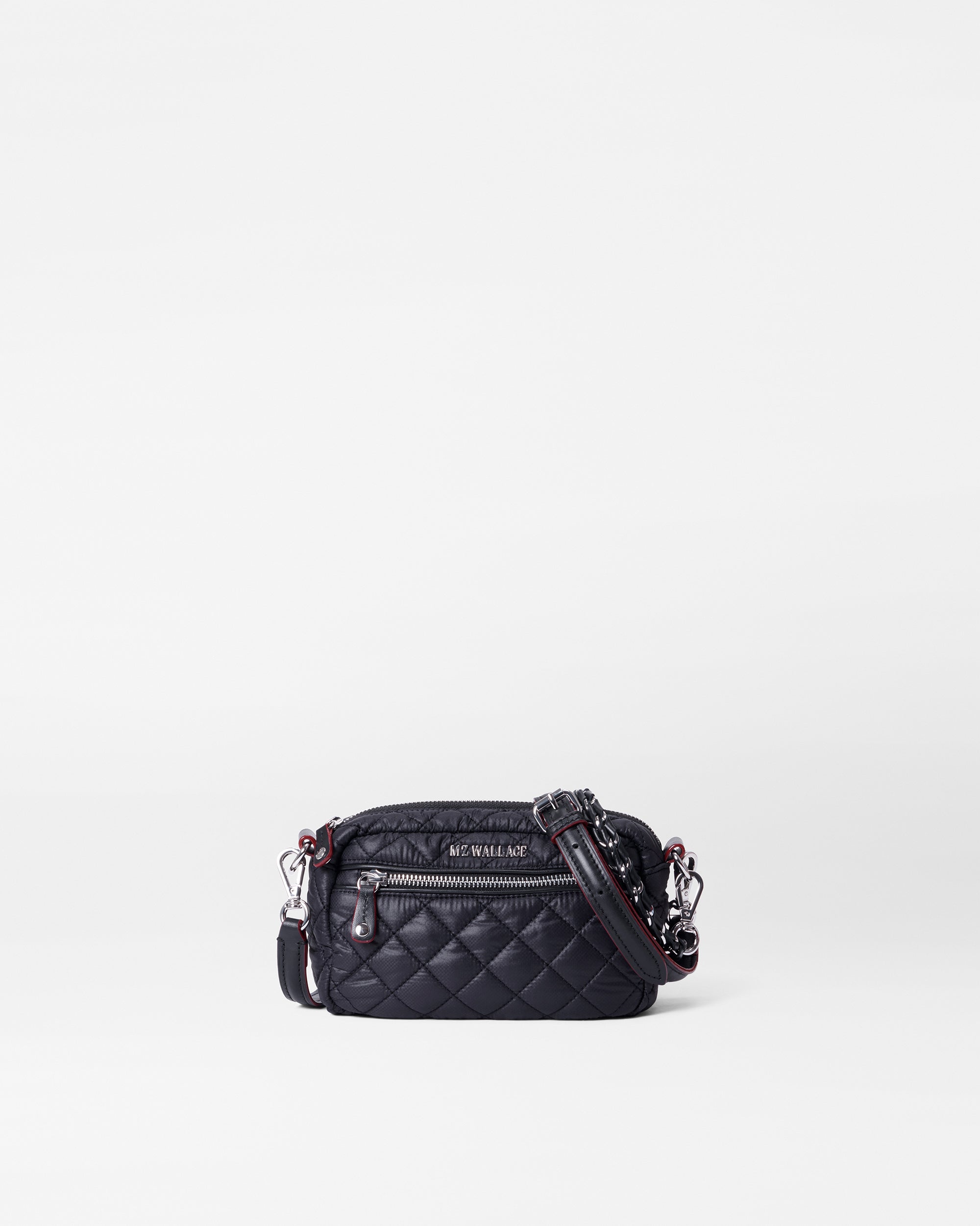 MZ Wallace Black Quilted Crossbody Bag