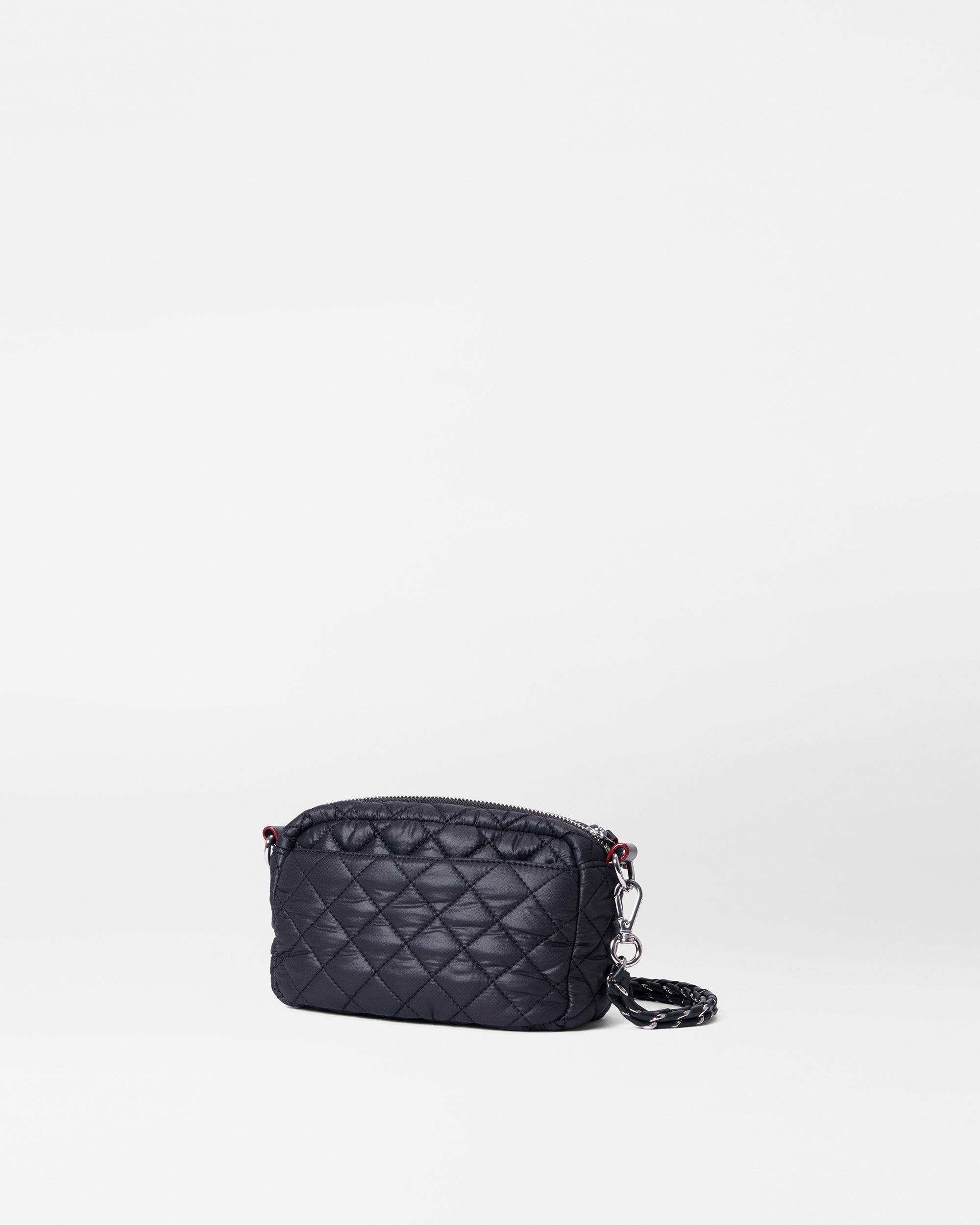 MZ Wallace Black Quilted Crossbody Bag back view