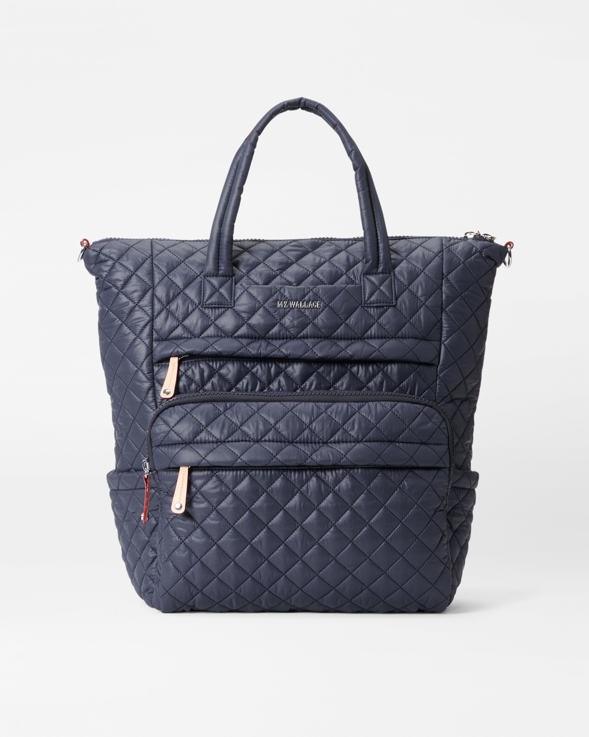 MZ Wallace Dawn Navy Blue Metro Utility Backpack - Luxury Quilted Backpack