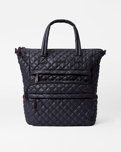 Metro Utility Quilted Backpack in Black | MZ Wallace