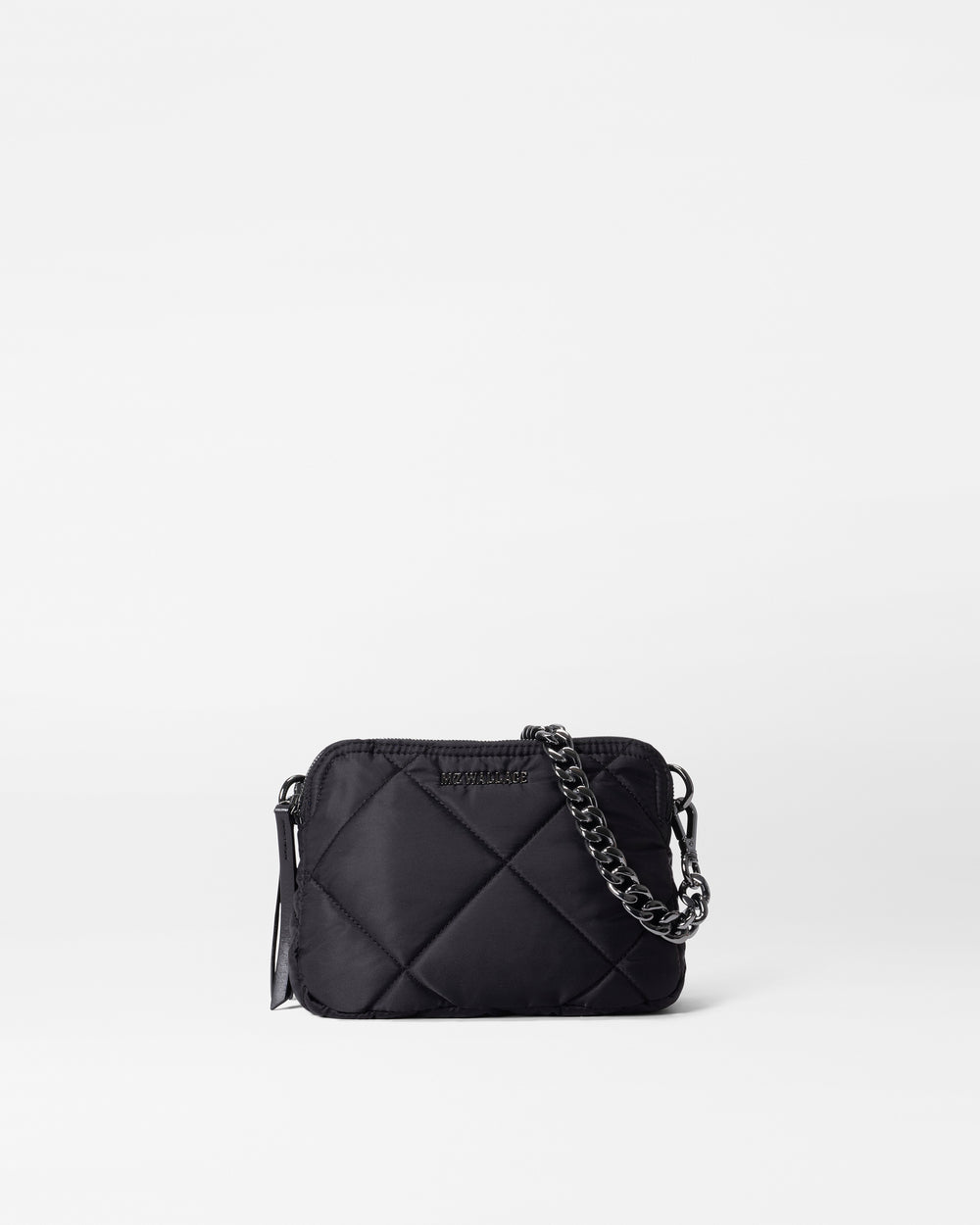 Small Madison Crossbody Quilted Handbag in Black | MZ Wallace