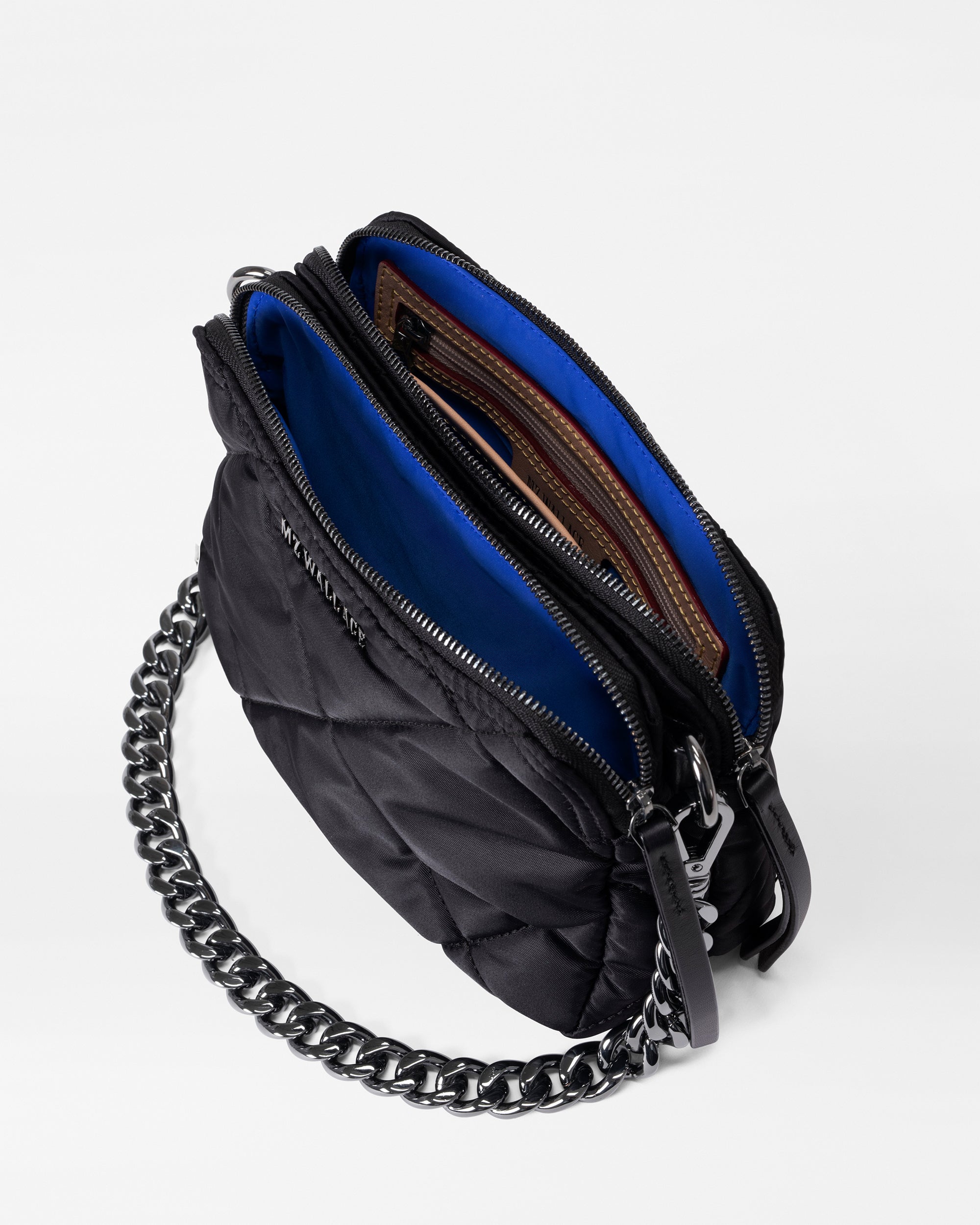 Small Madison Crossbody Quilted Handbag in Black
